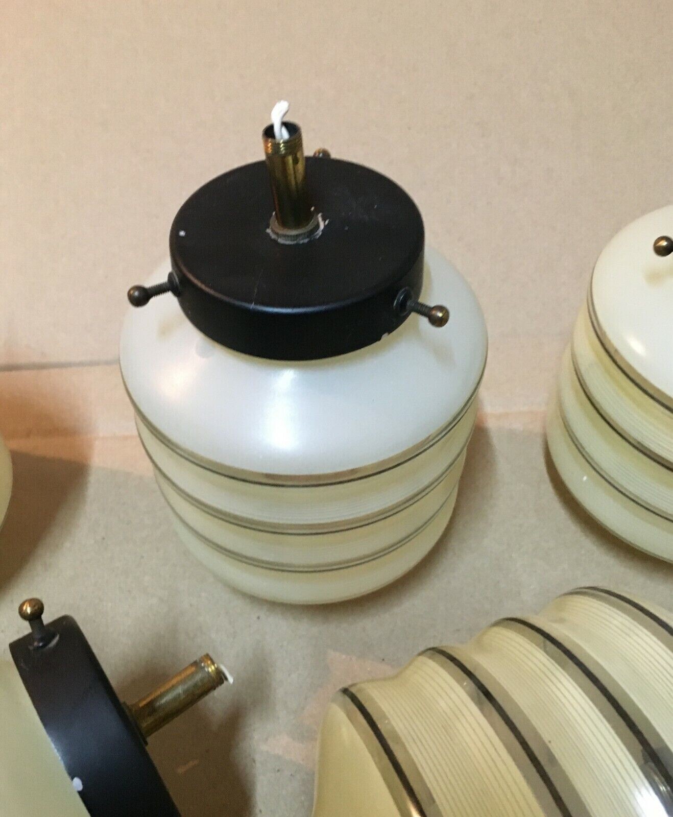 Set Di Cinque Coppe Per Lampadario A Sospensione In Vetro Di Murano