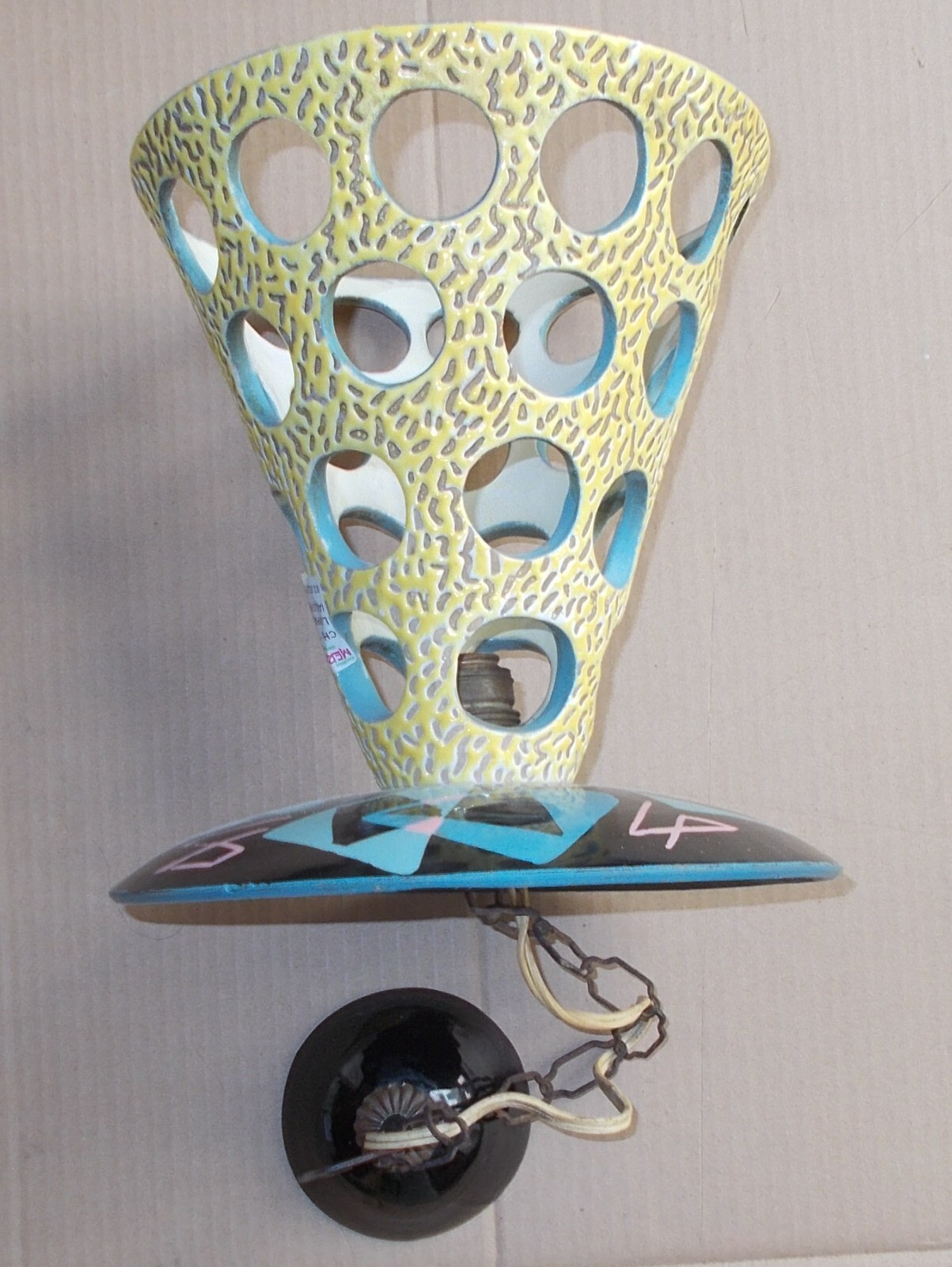 Lampadario Artistico In Ceramica Da Collezione