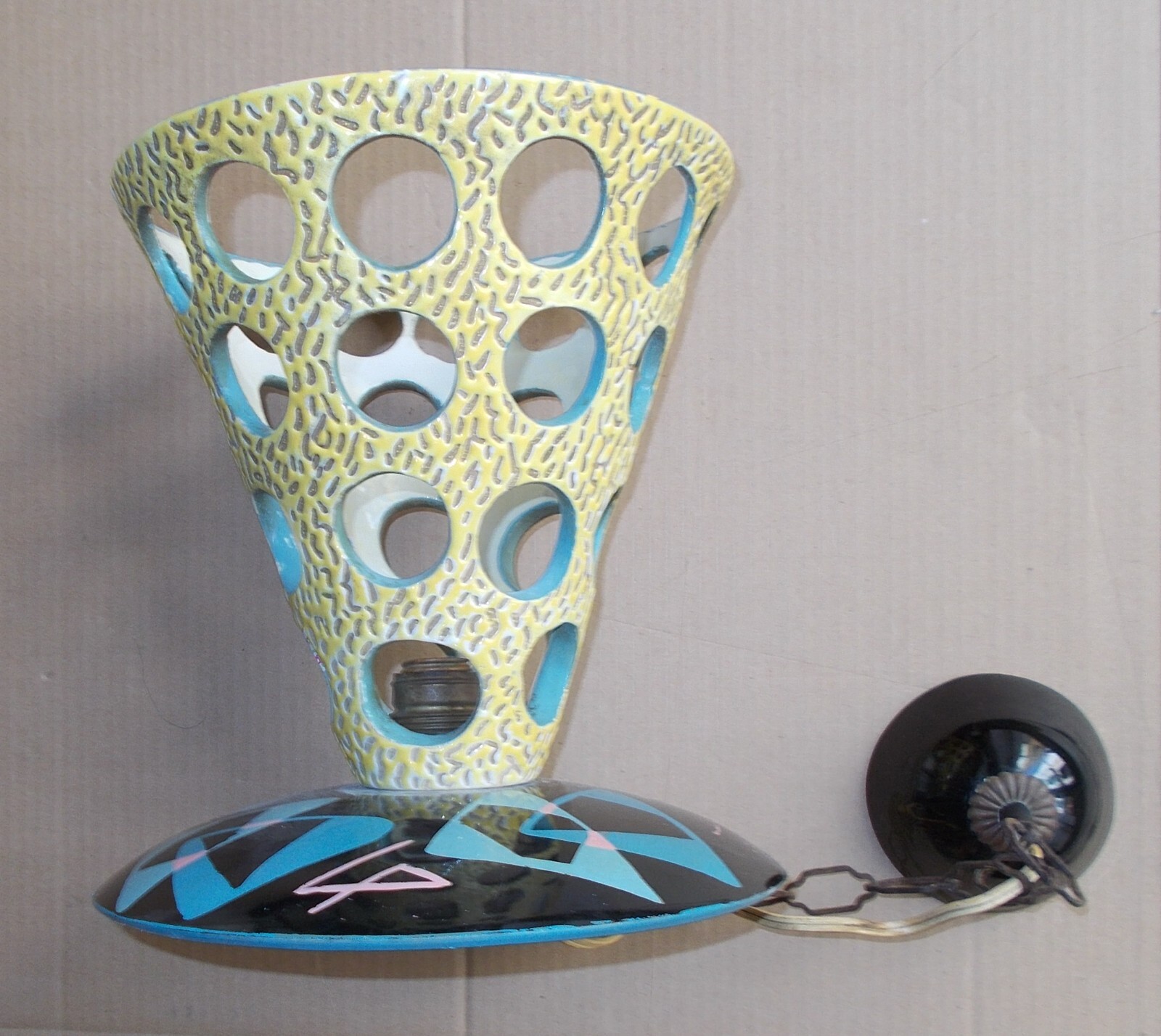 Lampadario Artistico In Ceramica Da Collezione