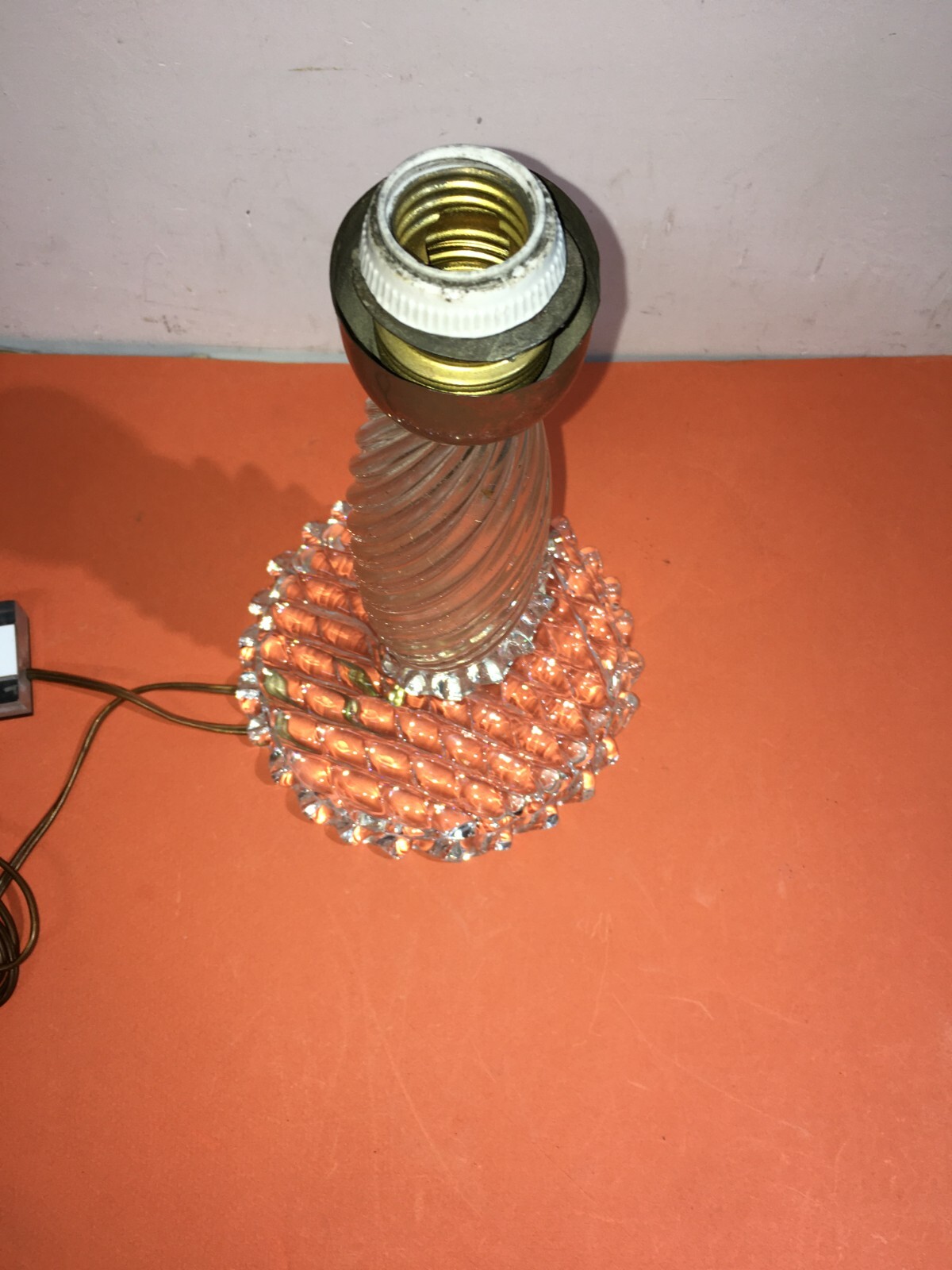 Lampada Decorativa In Vetro A Forma Di Candeliere, Murano