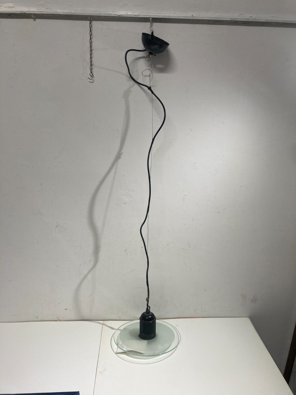 Lampada A Sospensione Di Design Italiano In Metallo E Vetro