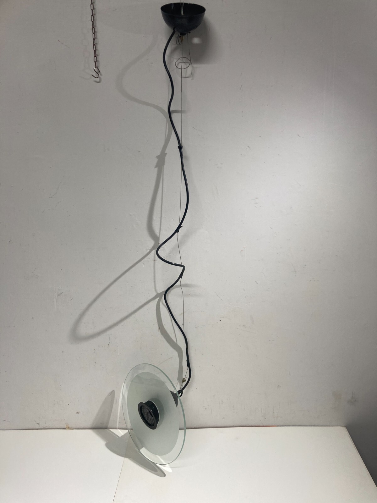 Lampada A Sospensione Di Design Italiano In Metallo E Vetro