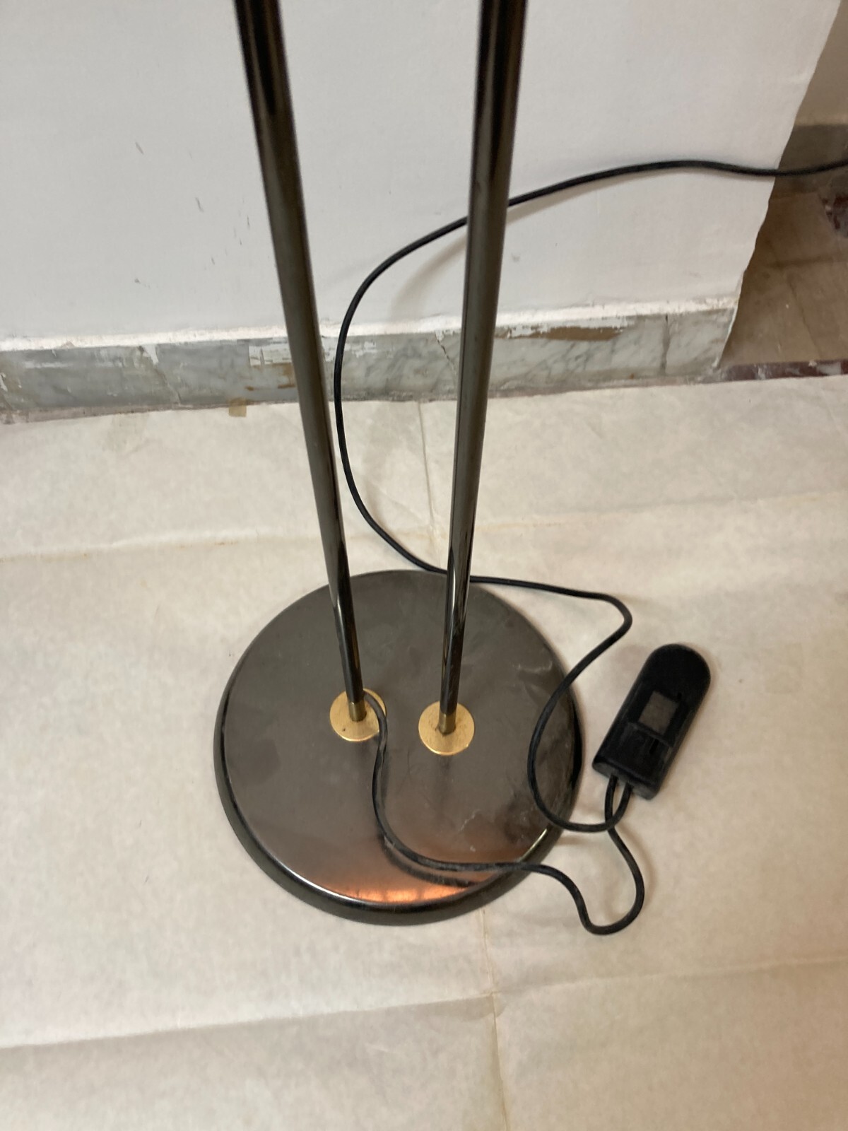 Lampada Piantana Di Design Modernariato Con Dorature, Vintage