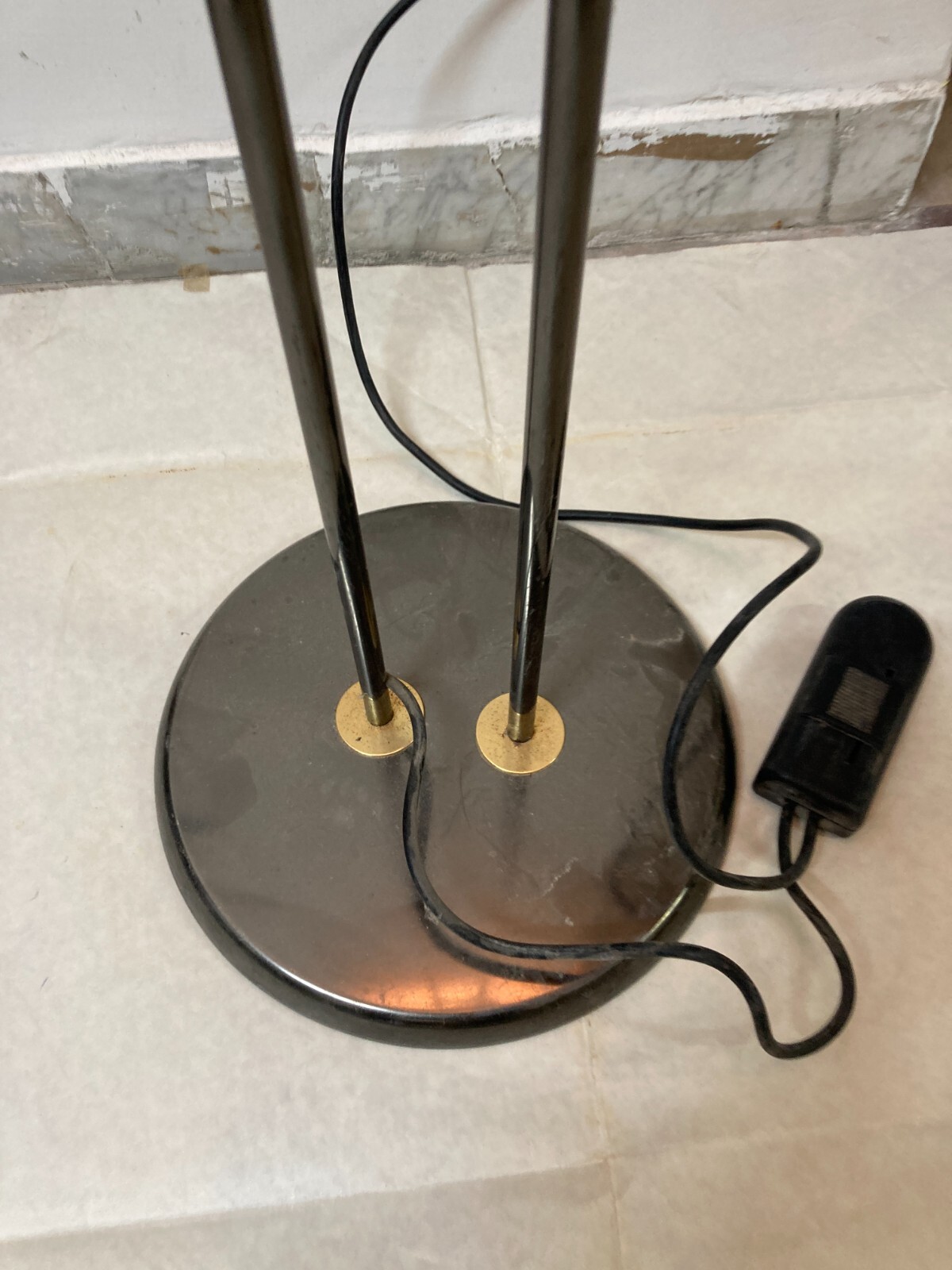 Lampada Piantana Di Design Modernariato Con Dorature, Vintage