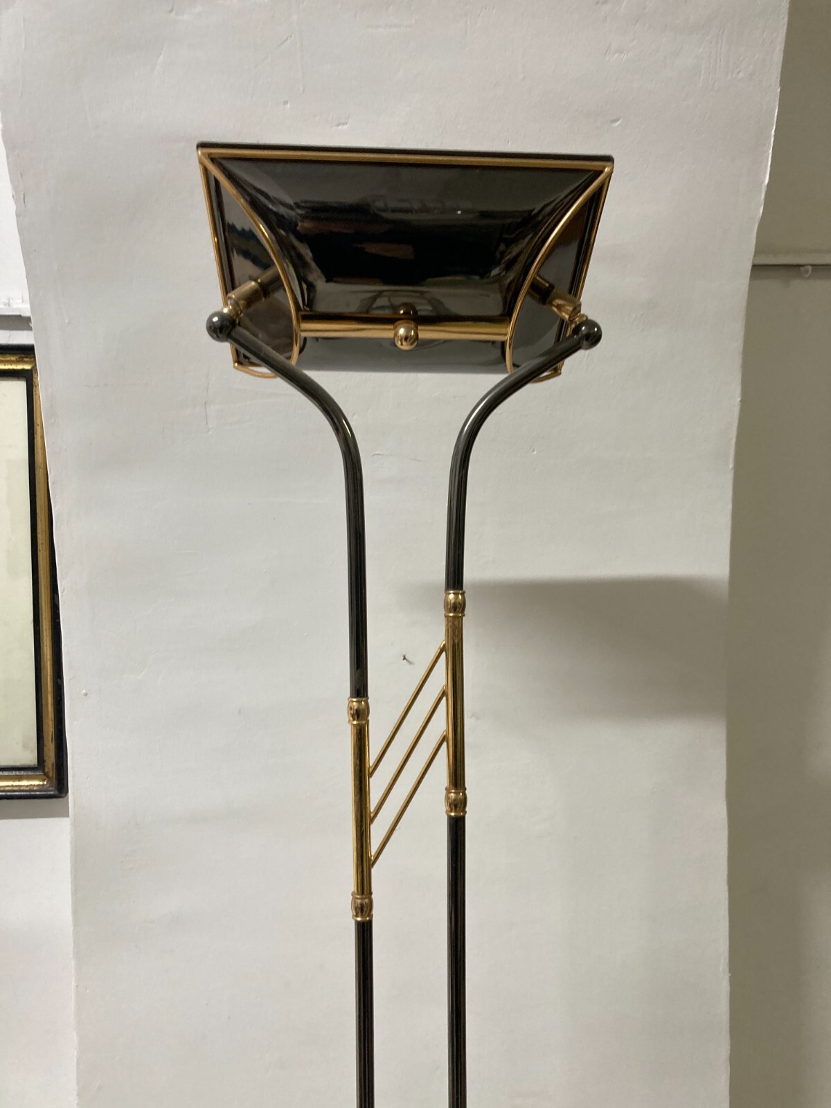 Lampada Piantana Di Design Modernariato Con Dorature, Vintage