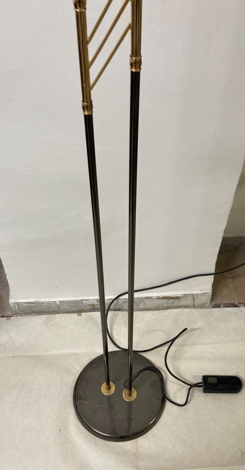 Lampada Piantana Di Design Modernariato Con Dorature, Vintage