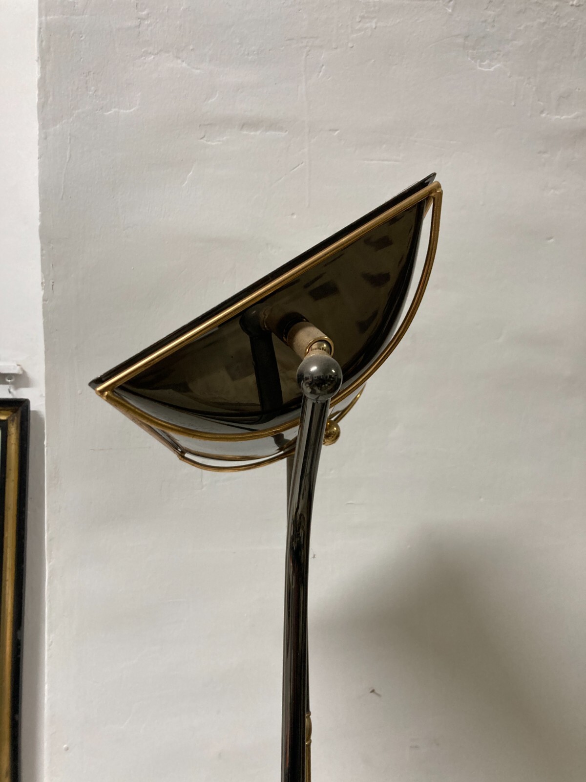 Lampada Piantana Di Design Modernariato Con Dorature, Vintage