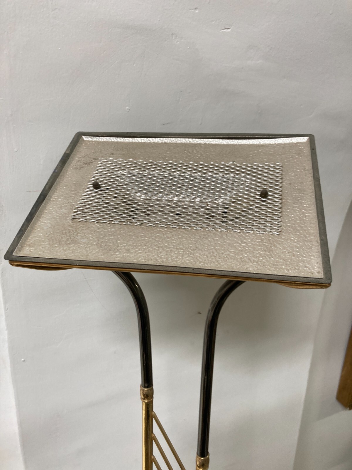 Lampada Piantana Di Design Modernariato Con Dorature, Vintage