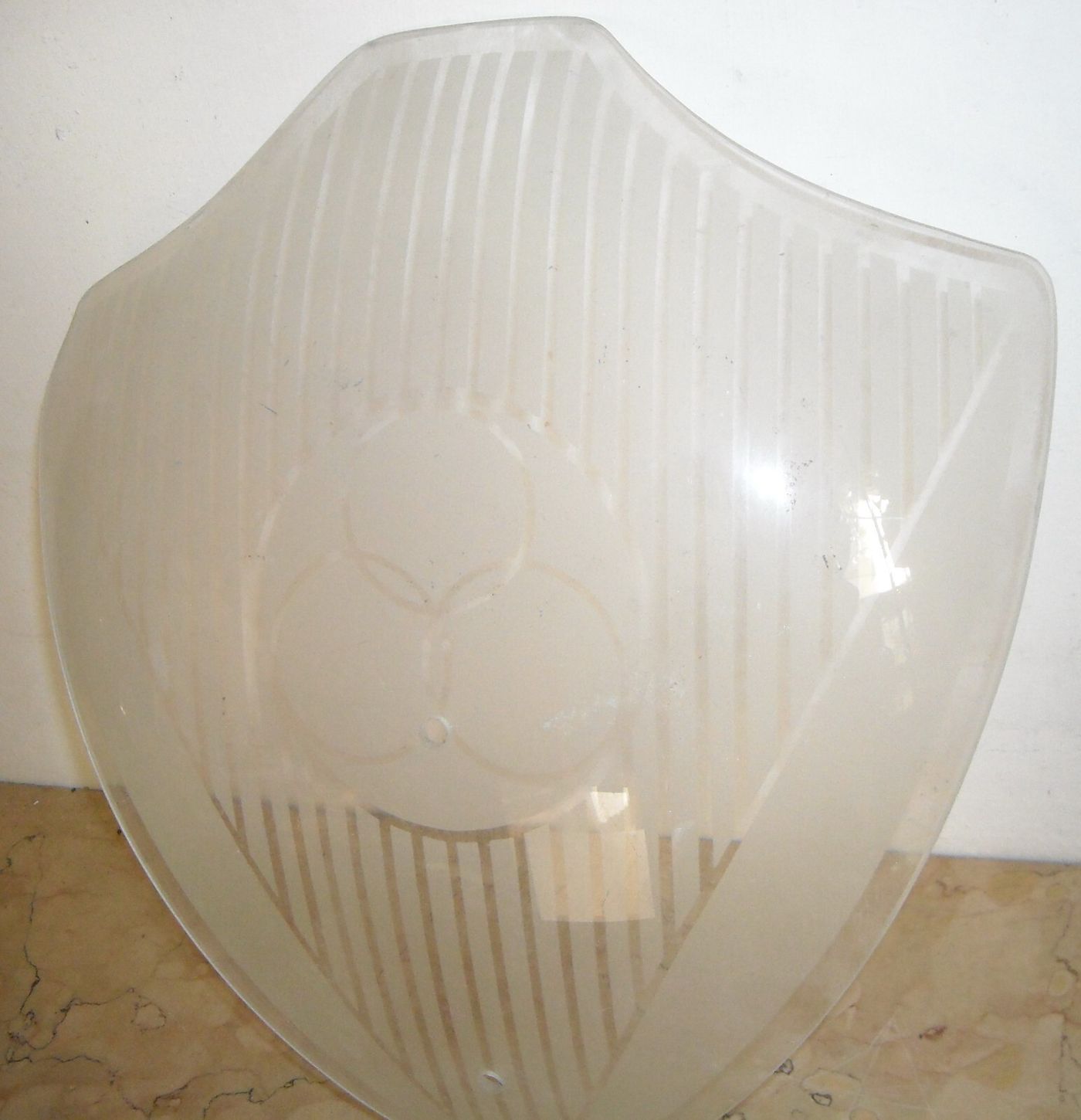Vetro Decorativo Per Lampada: Coppa Paralume d'Epoca Con Decori Geometrici