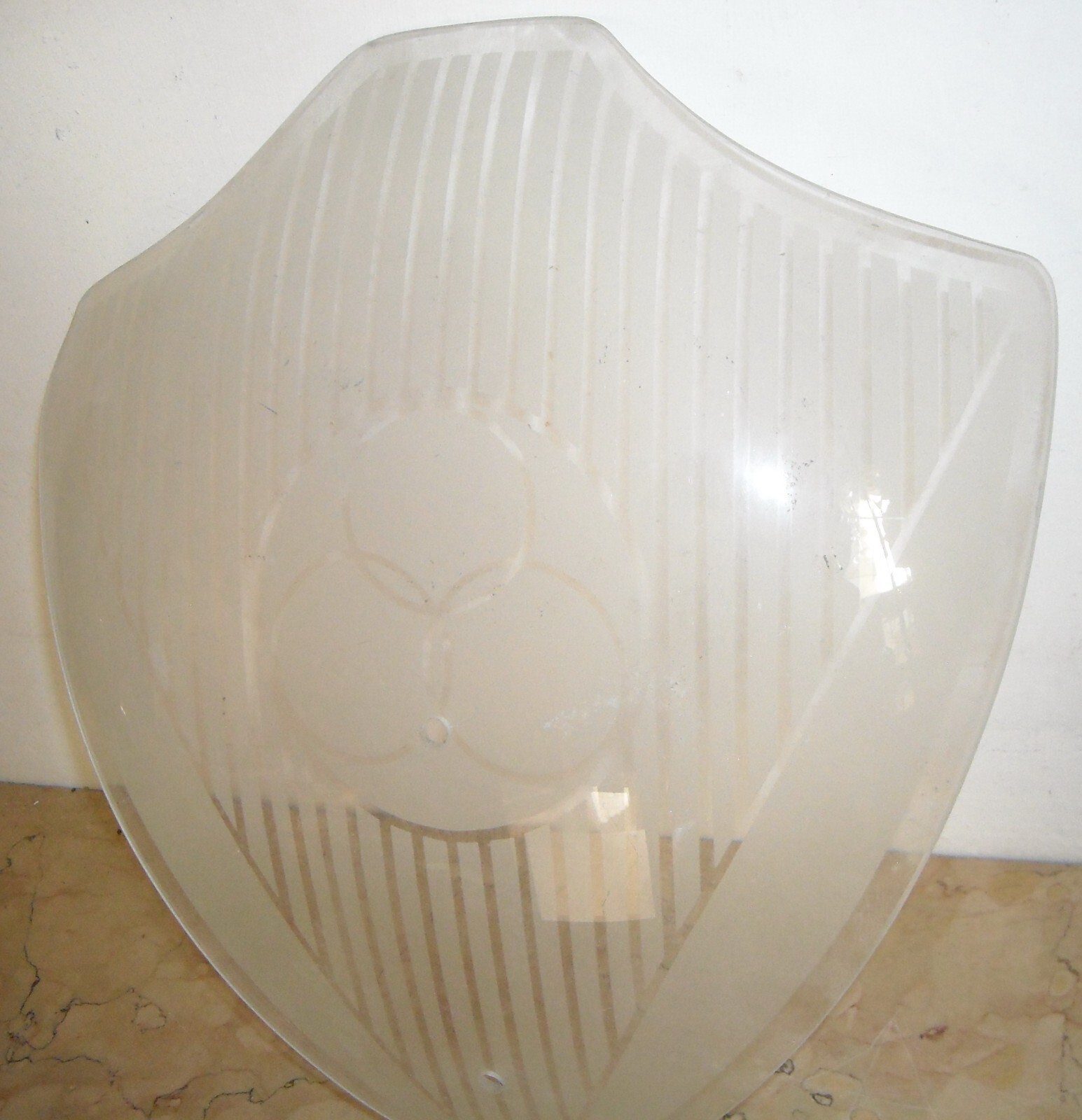 Vetro Decorativo Per Lampada: Coppa Paralume d'Epoca Con Decori Geometrici