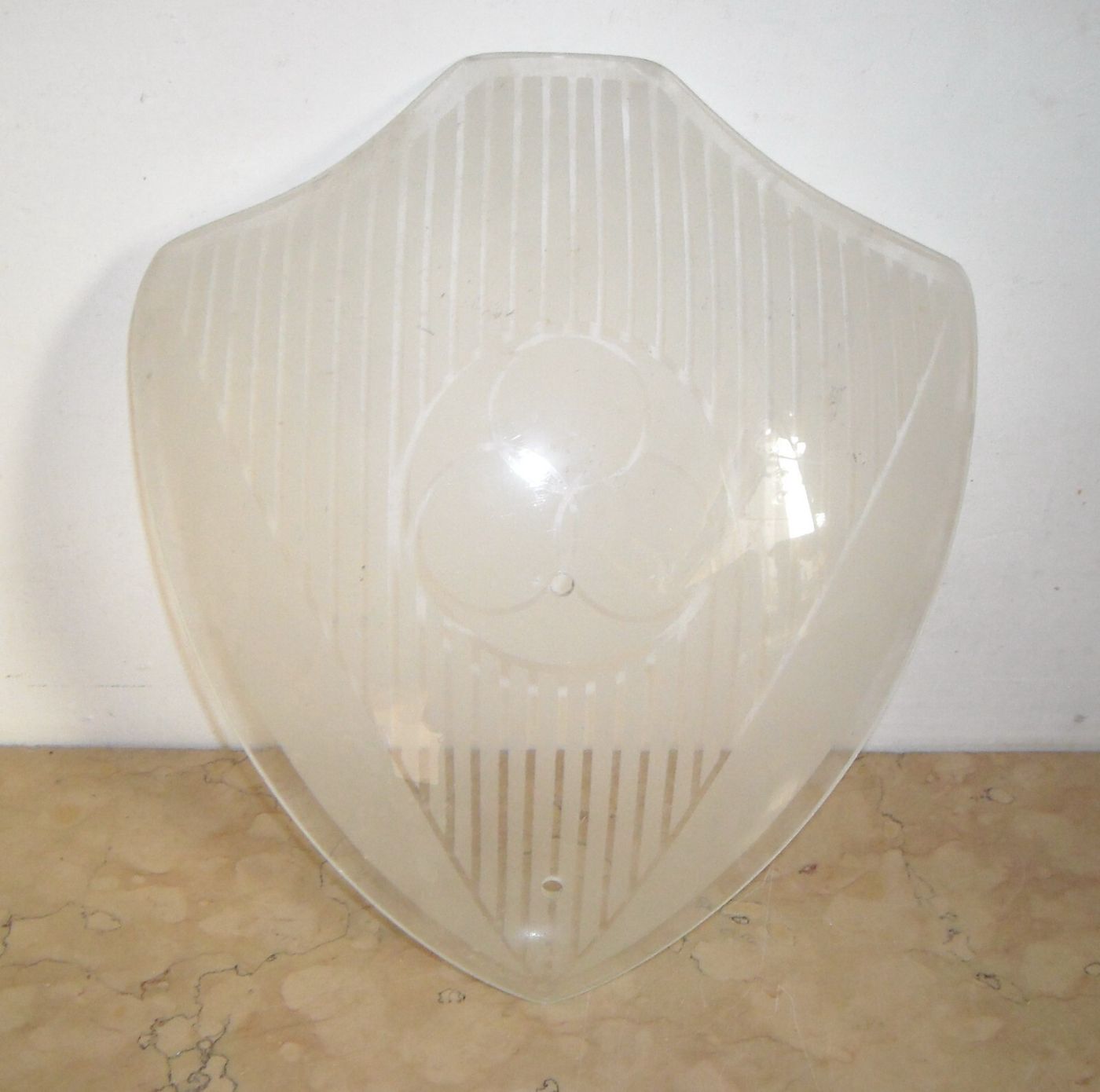 Vetro Decorativo Per Lampada: Coppa Paralume d'Epoca Con Decori Geometrici