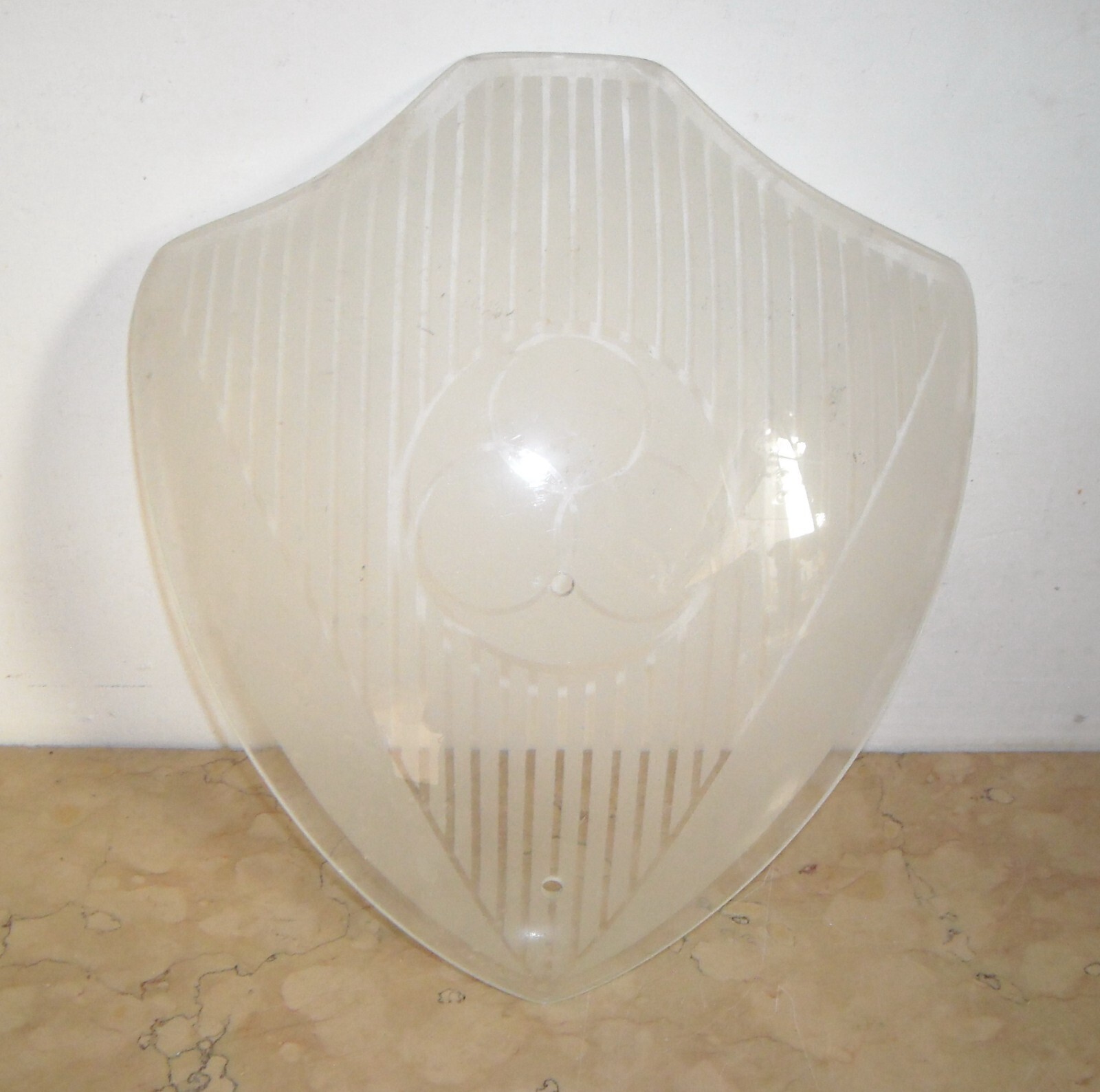 Vetro Decorativo Per Lampada: Coppa Paralume d'Epoca Con Decori Geometrici