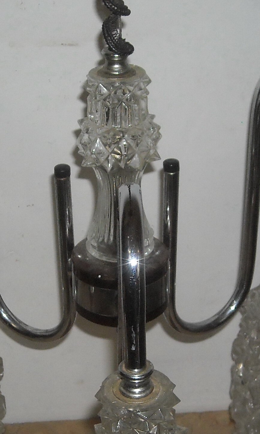 Lampadario d'Epoca In Vetro A Punta Di Diamante, Circa 1960