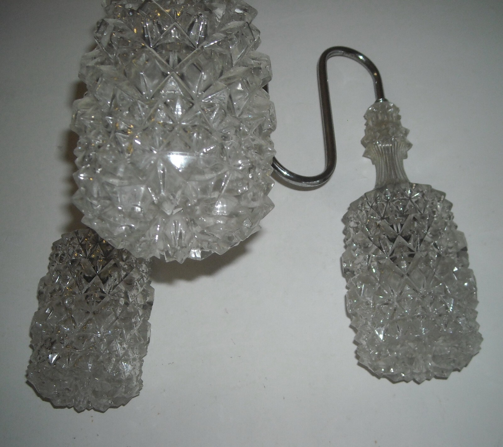 Lampadario d'Epoca In Vetro A Punta Di Diamante, Circa 1960