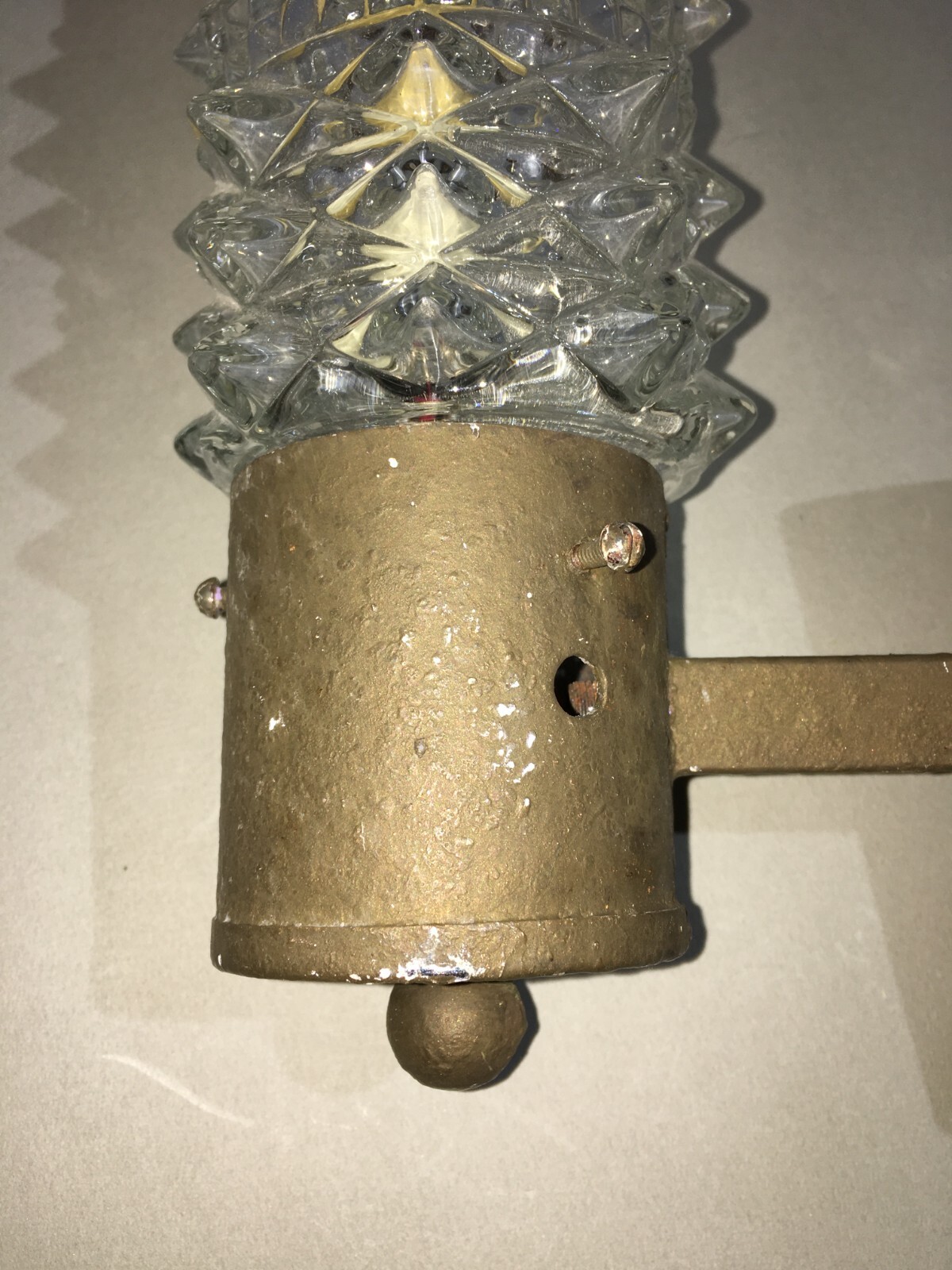 Lampada Da Muro Antica Con Decori Floreali In Stile Liberty