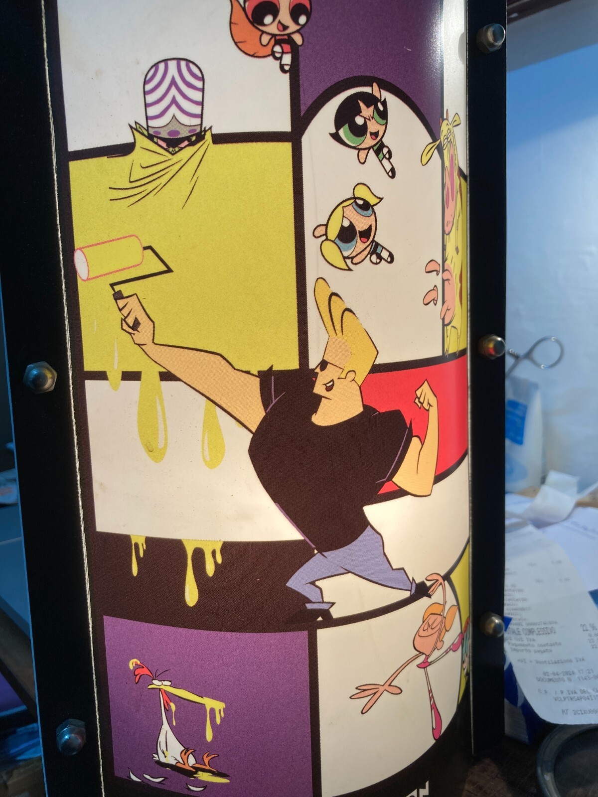 Lampada Artistica Slamp S. Tube Cartoon Network Gallery, Ispirazione Piet Mondrian, Design Samuel Parker, 2004