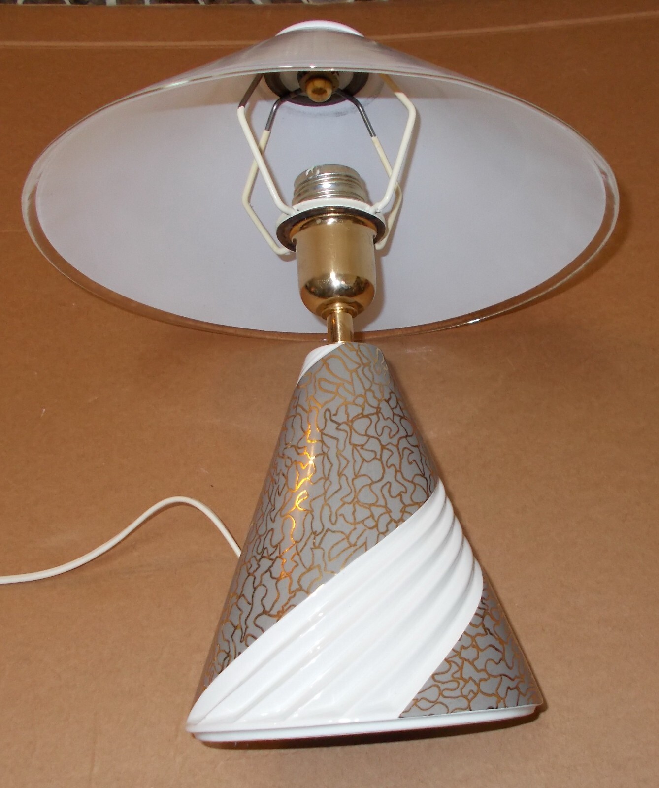 Lampada Da Tavolo Decorativa In Ceramica E Vetro, Carpiè (Nove)