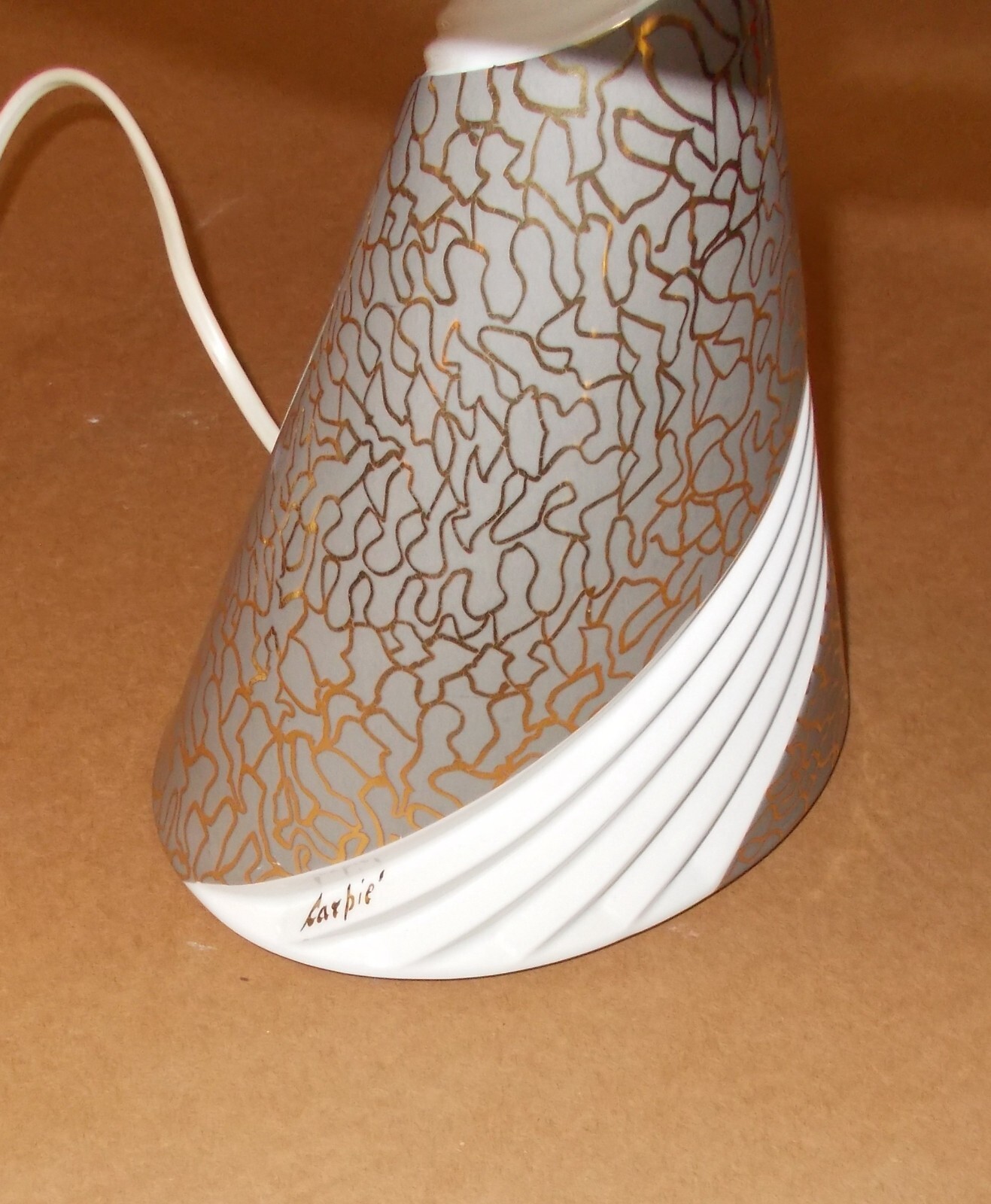 Lampada Da Tavolo Decorativa In Ceramica E Vetro, Carpiè (Nove)