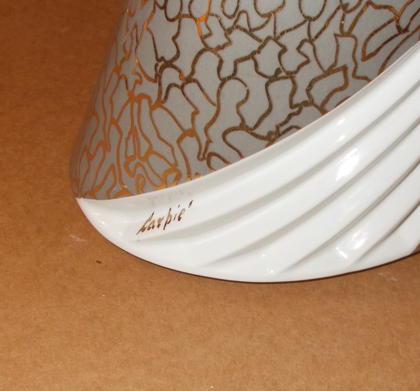 Lampada Da Tavolo Decorativa In Ceramica E Vetro, Carpiè (Nove)