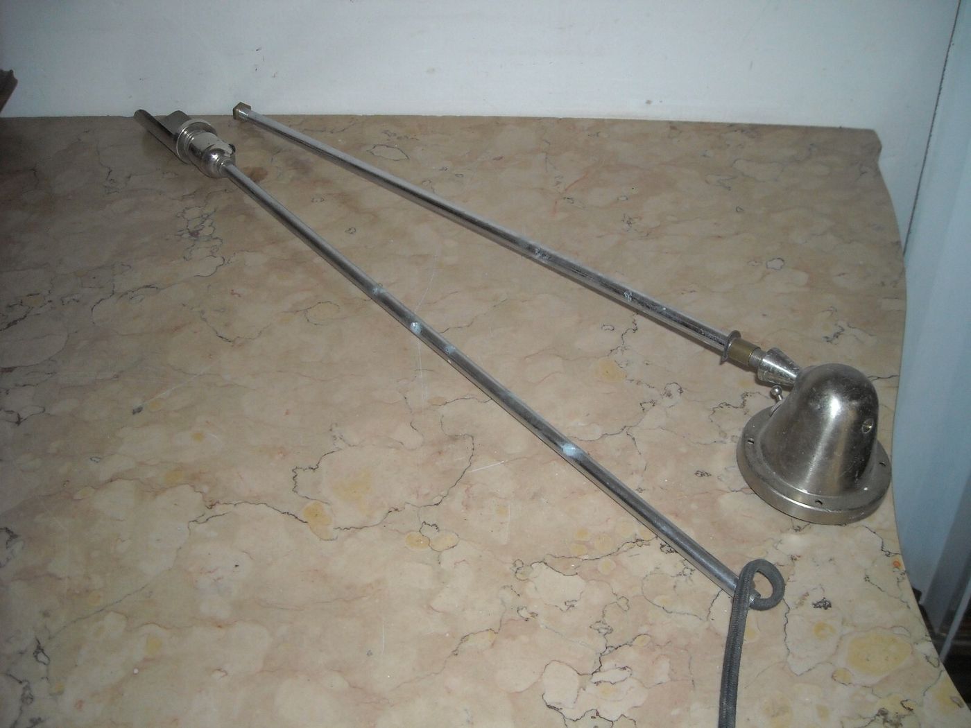 Illuminazione Design Vintage Lampada A Stelo Cromata Decorativa