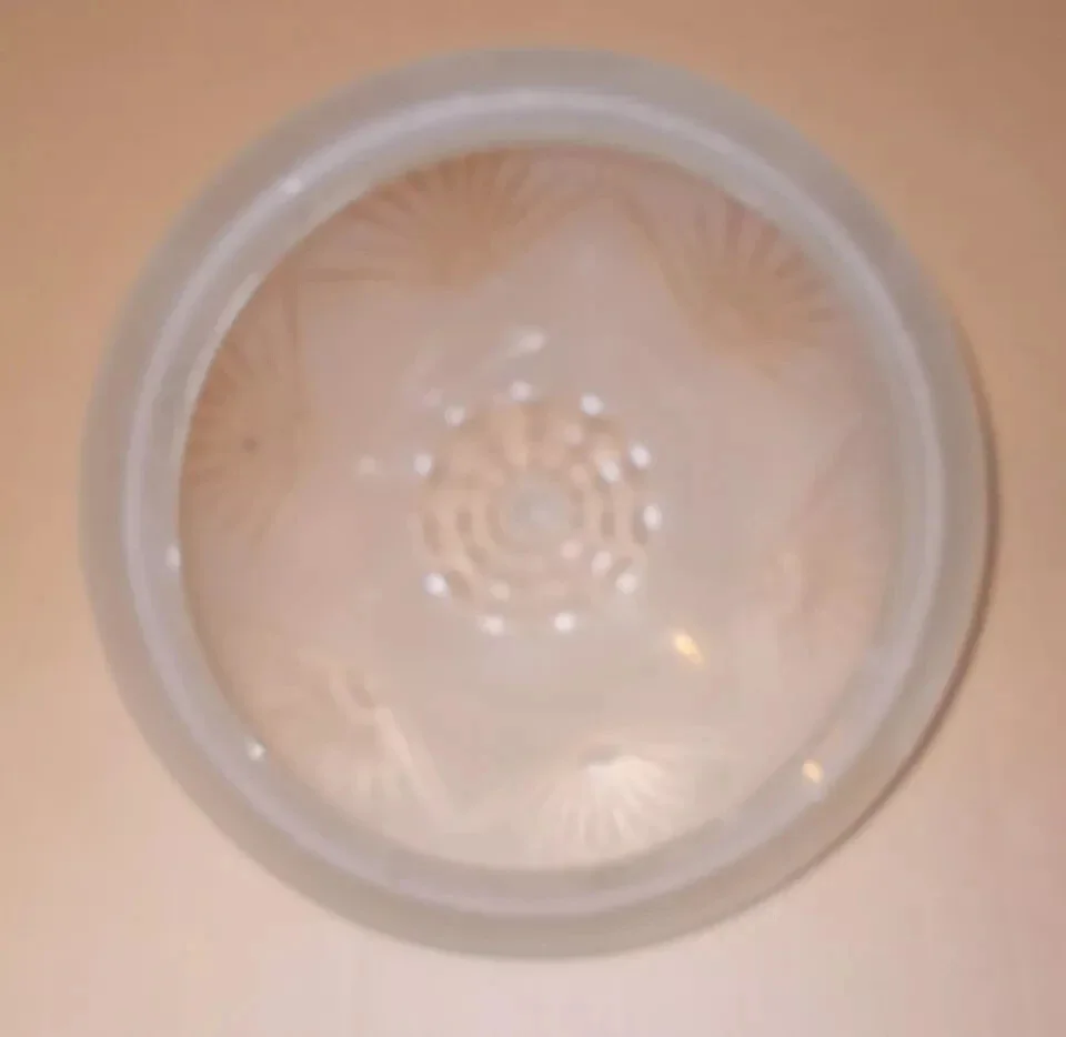 Engraved Glass Shade for a Vintage Chandelier