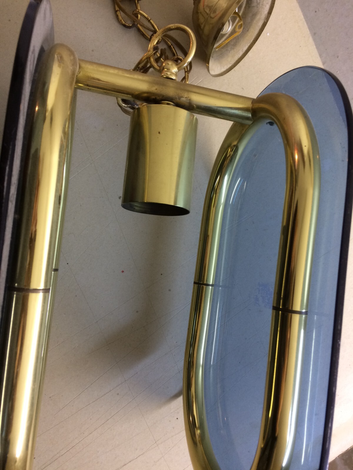 Lampadario A Sospensione Di Design In Vetro   Modernariato Anni '60/'70