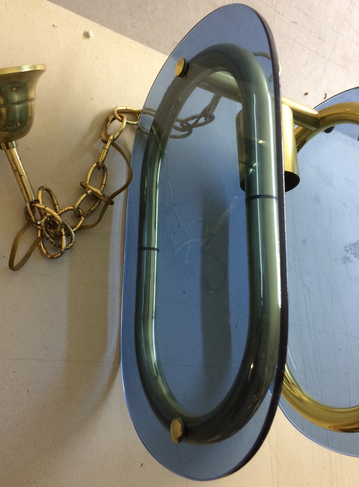 Lampadario A Sospensione Di Design In Vetro   Modernariato Anni '60/'70
