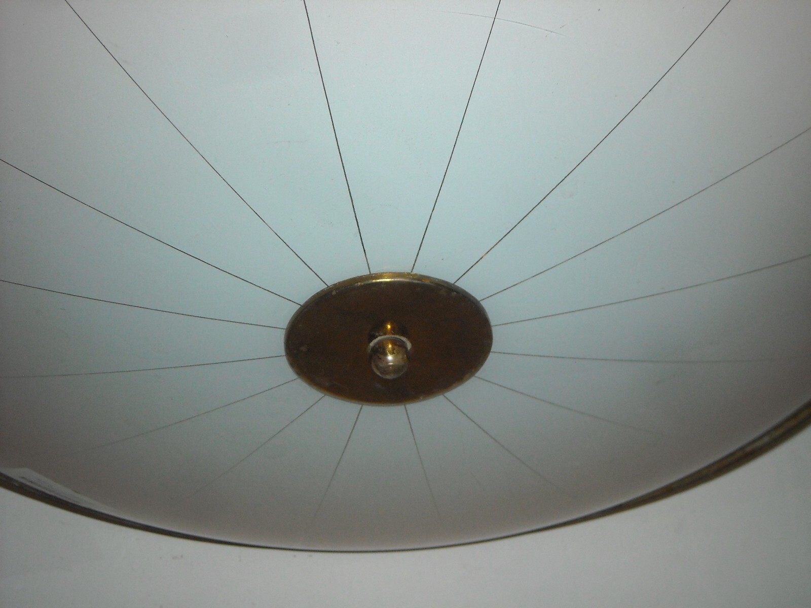 Lampadario d'Epoca In Vetro E Metallo Di Gusto Spaziale, Anni '50 '60