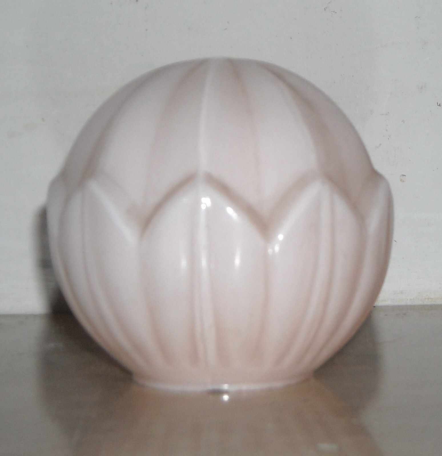 Coppa Per Lampada O Lampadario In Vetro Opalescente Rosa