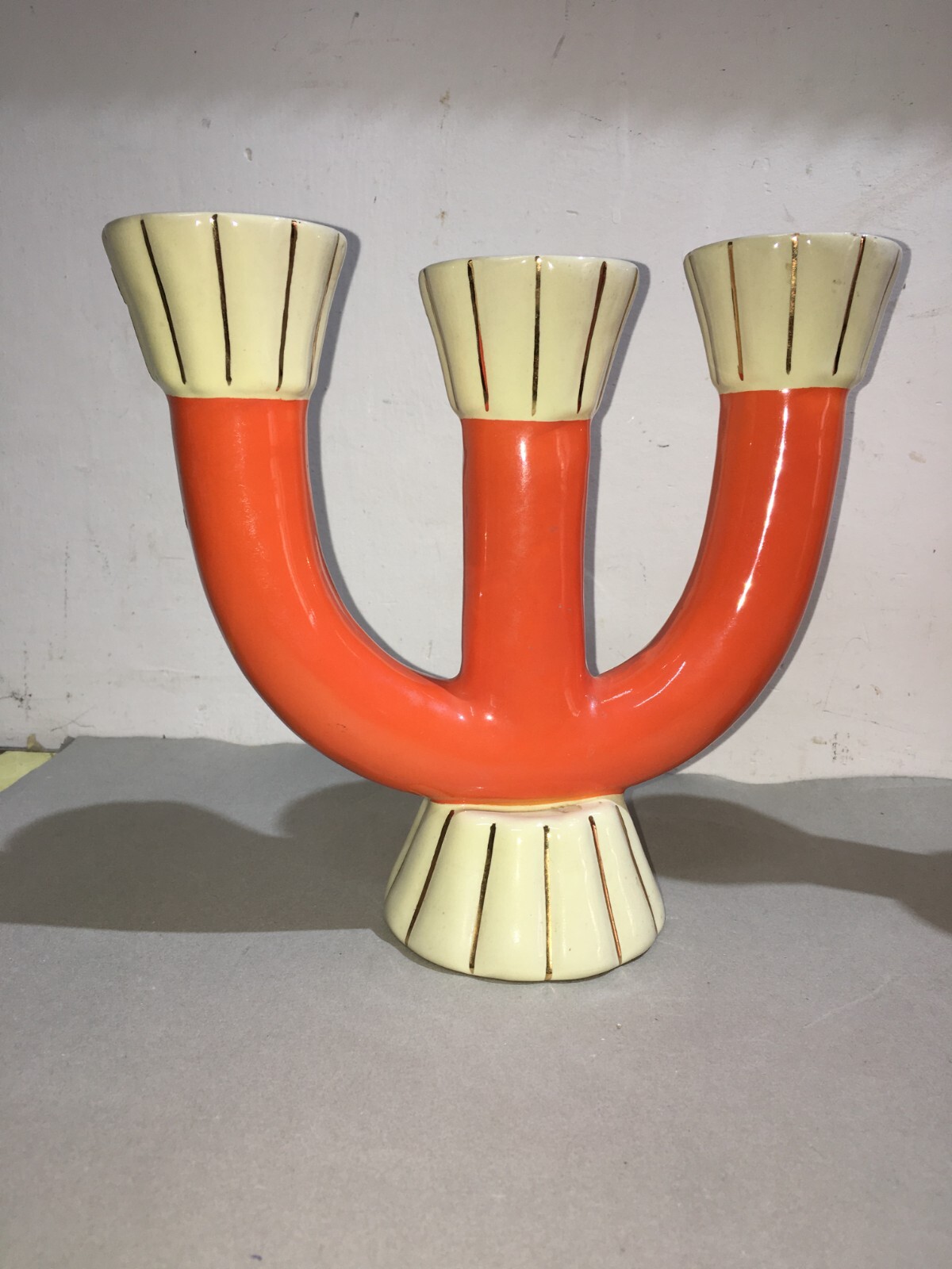 Candelabro In Ceramica Pucci Umbertide, Design Art Déco