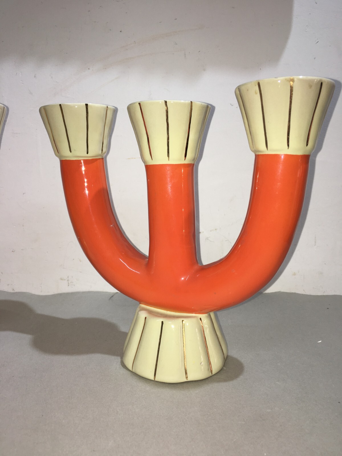 Candelabro In Ceramica Pucci Umbertide, Design Art Déco
