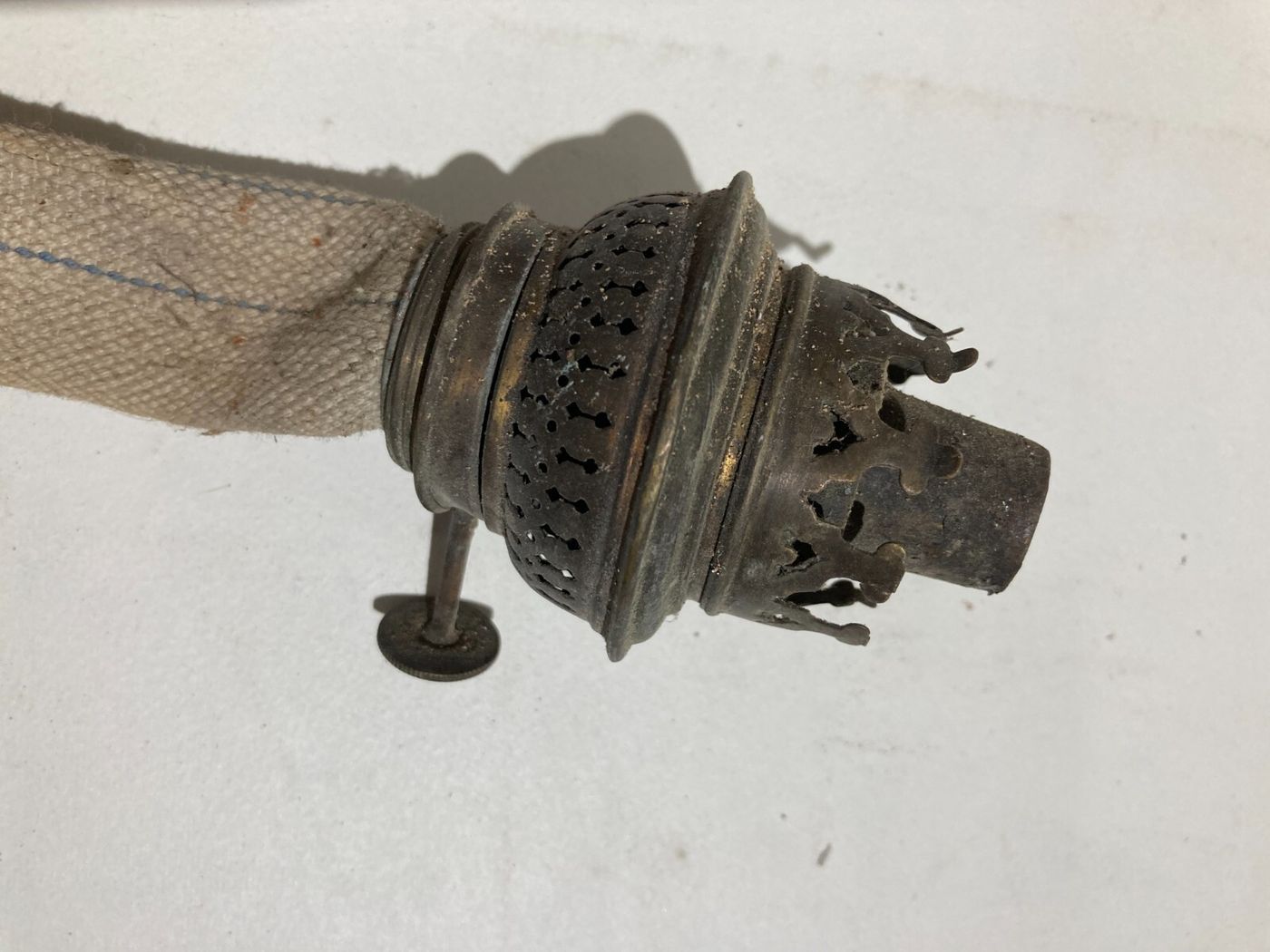 Antico Ricambio Per Lampade A Petrolio Con Stoppino d'Epoca
