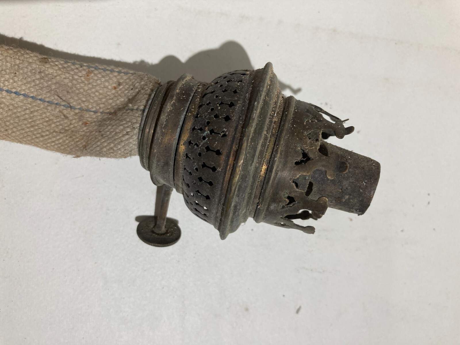 Antico Ricambio Per Lampade A Petrolio Con Stoppino d'Epoca