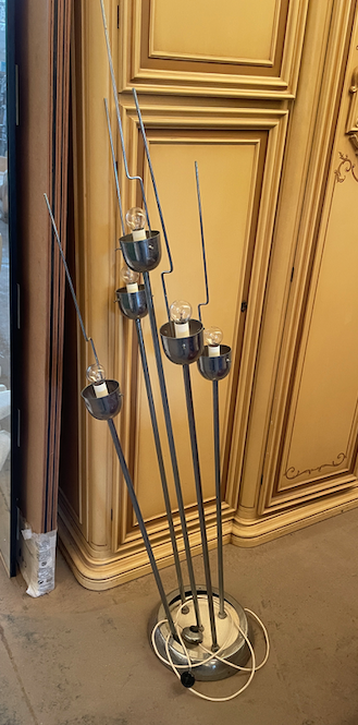Modernariato, Design E Illuminazione: Lampada Mazzega Con Vetri Tubolari Sfumati