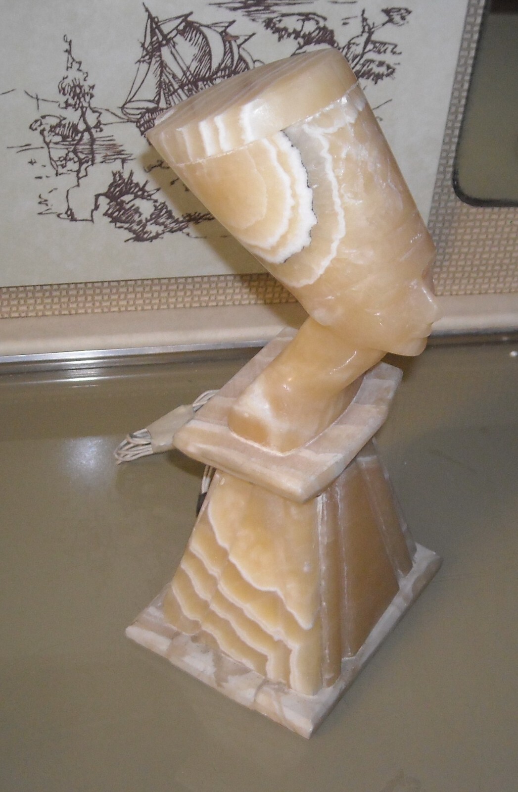 Esotismo E Fascino Dell'Egitto: Lampada Scultura Busto Di Faraone
