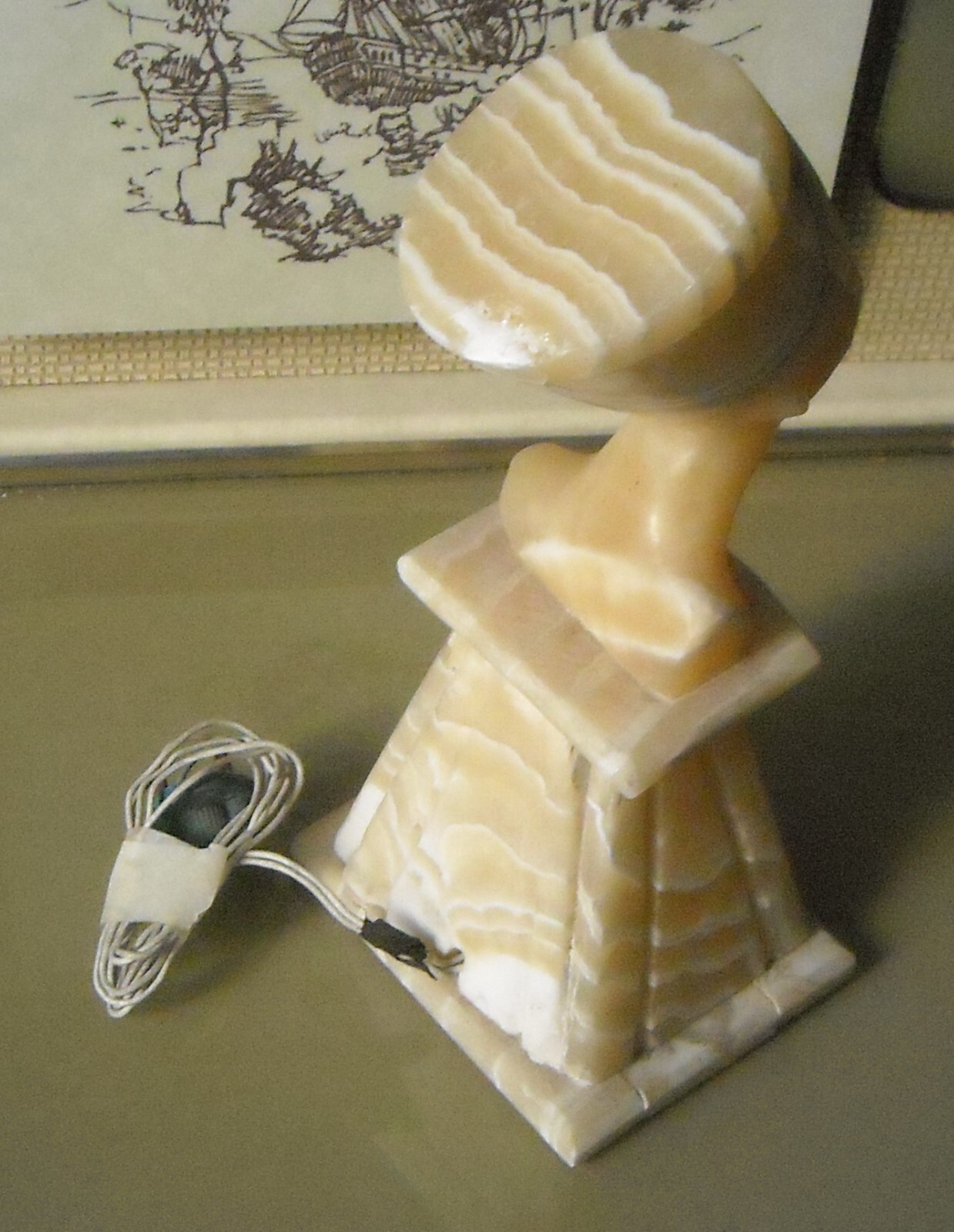Esotismo E Fascino Dell'Egitto: Lampada Scultura Busto Di Faraone