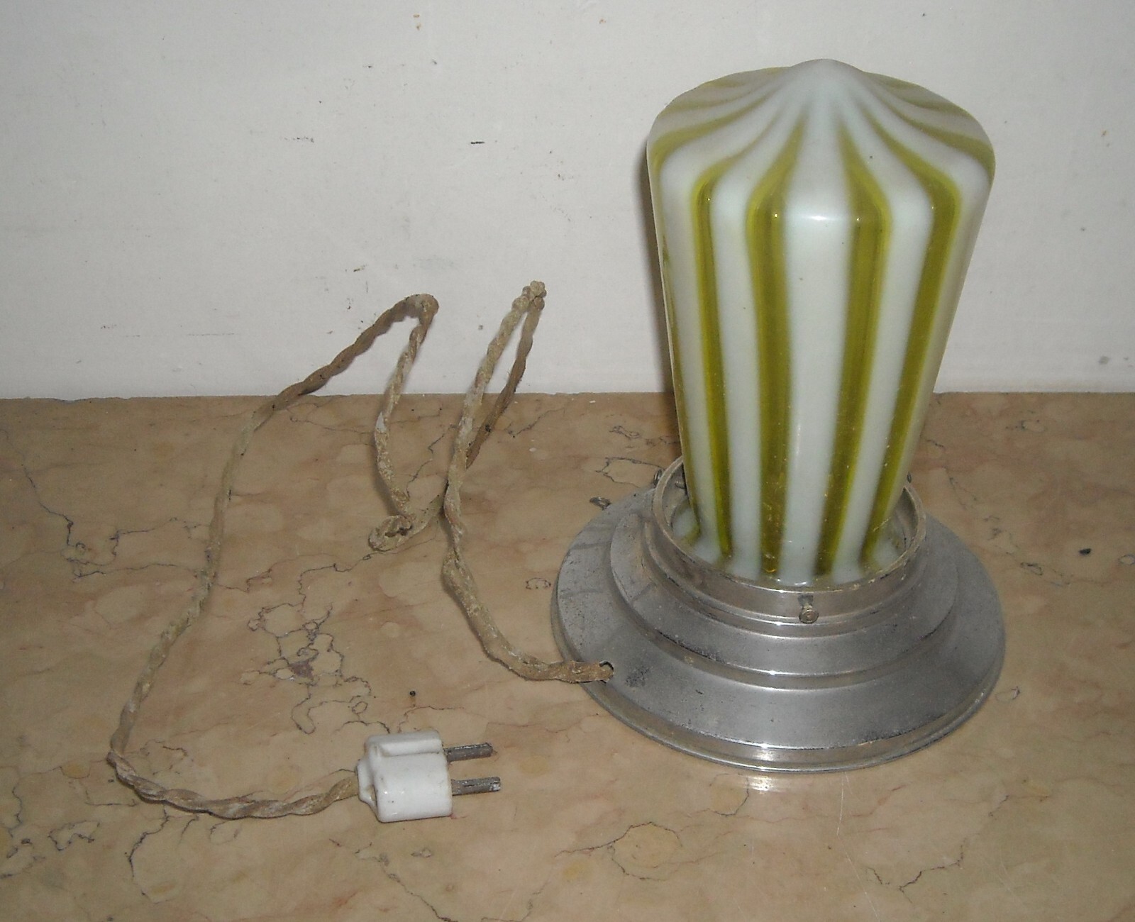 Arti Decorative Del '900: Antica Lampada In Vetro Muranese