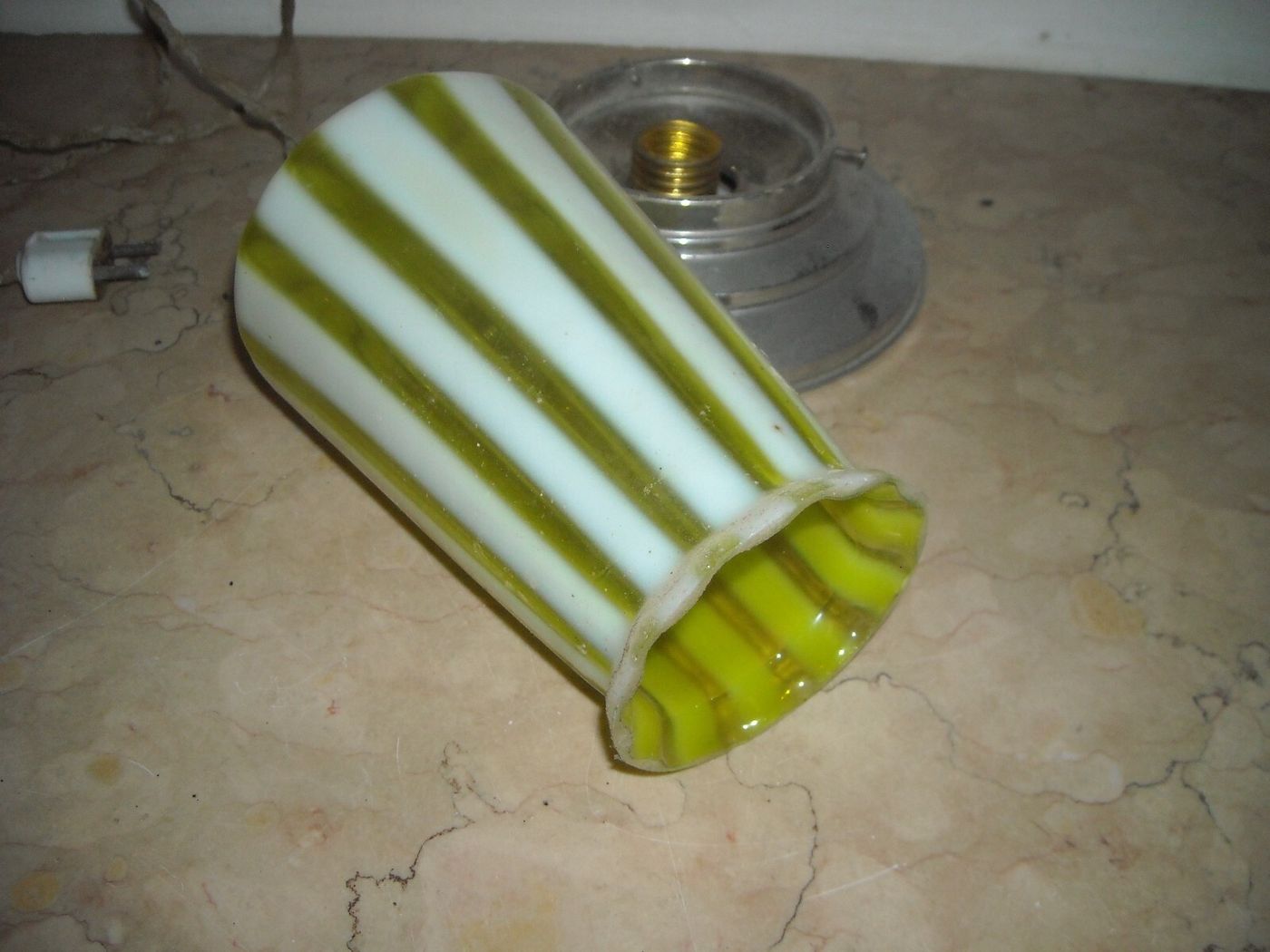 Arti Decorative Del '900: Antica Lampada In Vetro Muranese