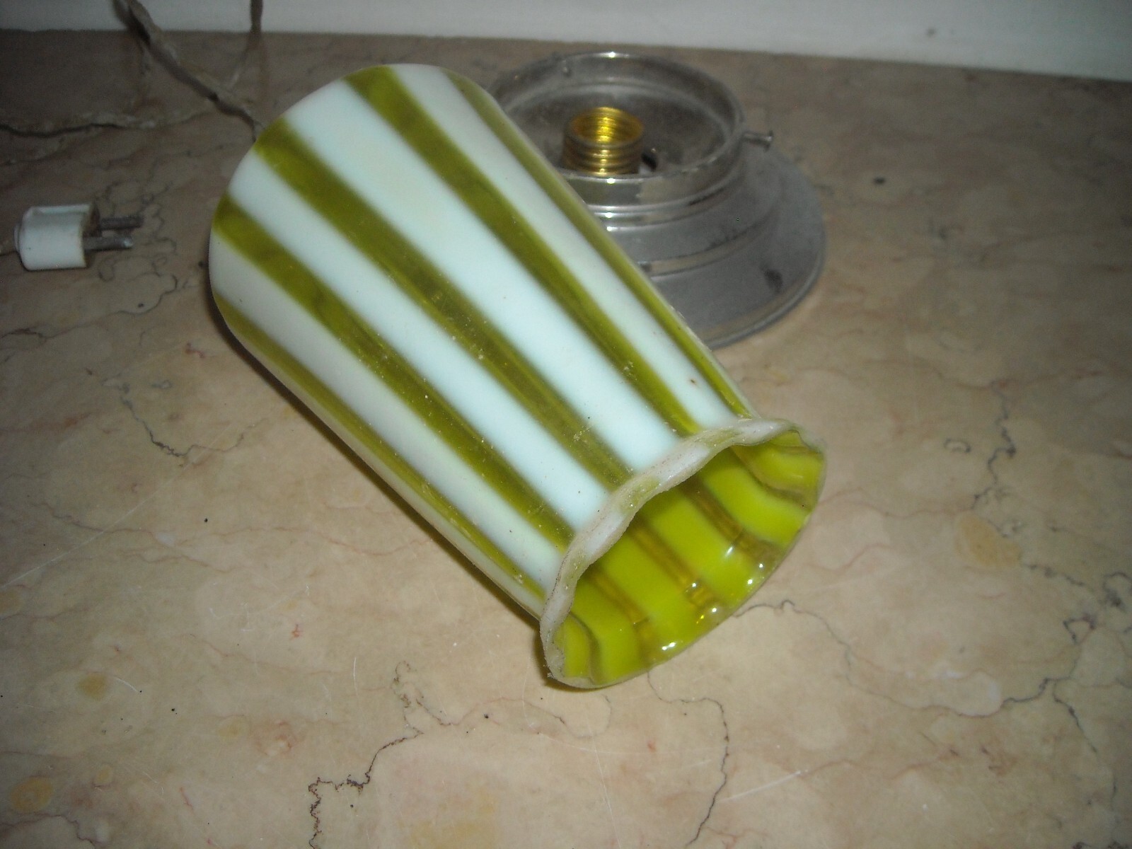 Arti Decorative Del '900: Antica Lampada In Vetro Muranese
