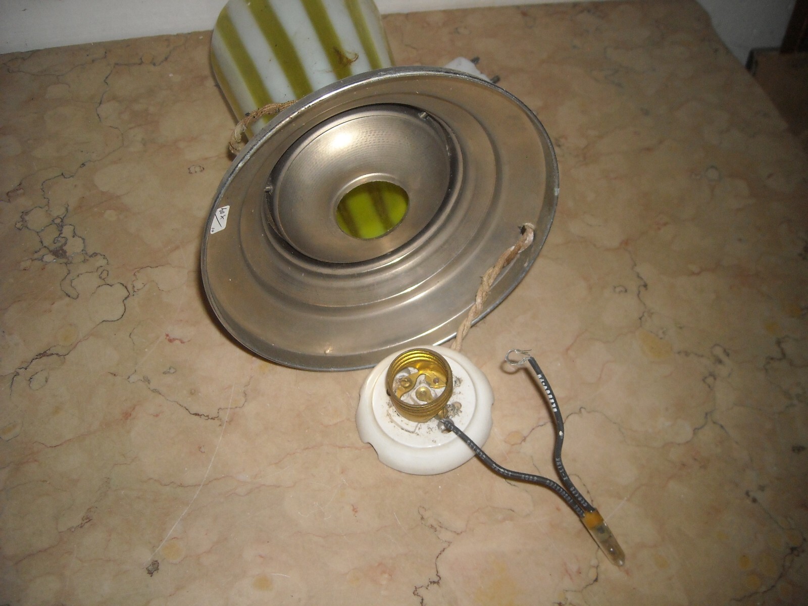 Arti Decorative Del '900: Antica Lampada In Vetro Muranese