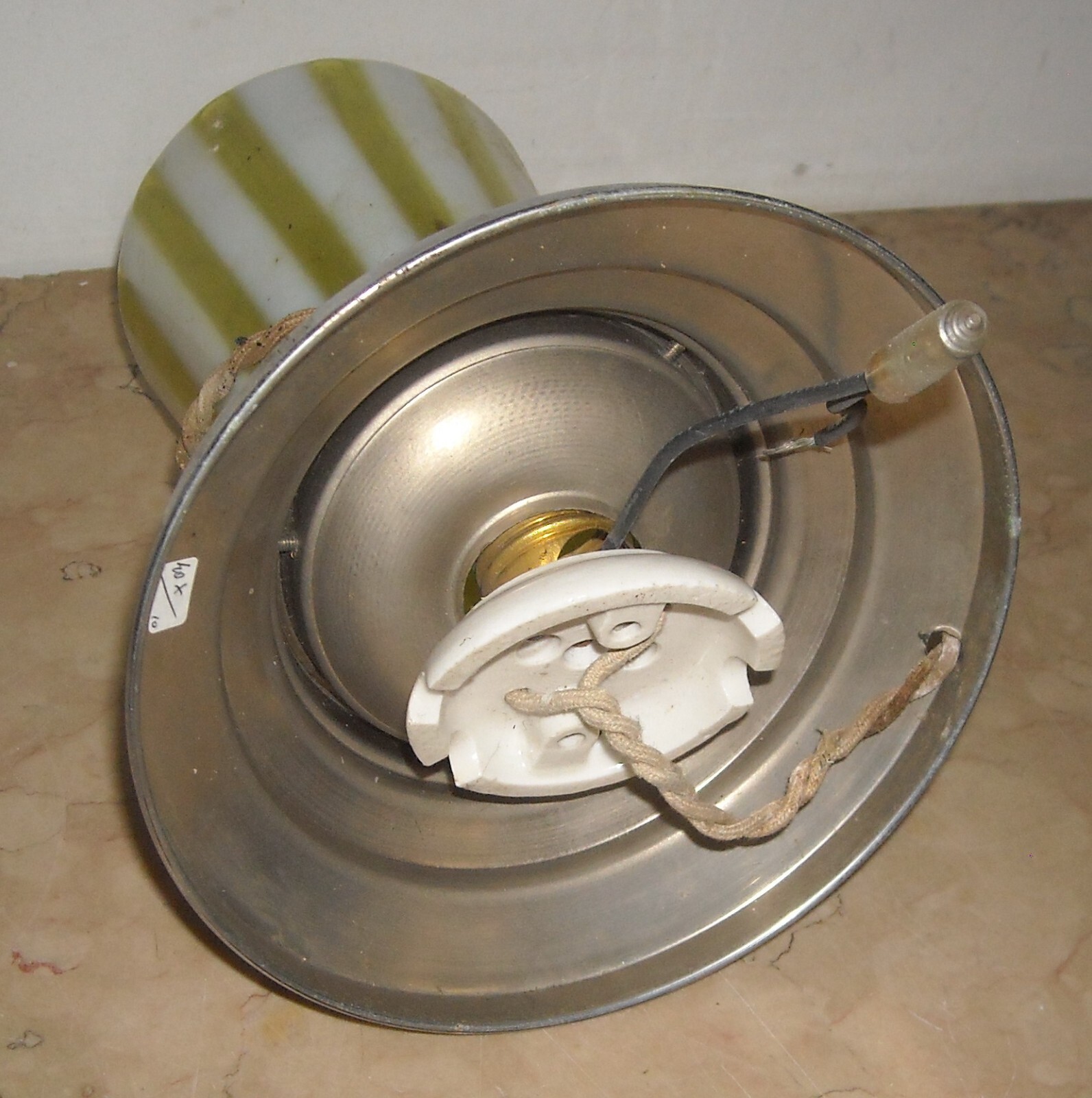 Arti Decorative Del '900: Antica Lampada In Vetro Muranese