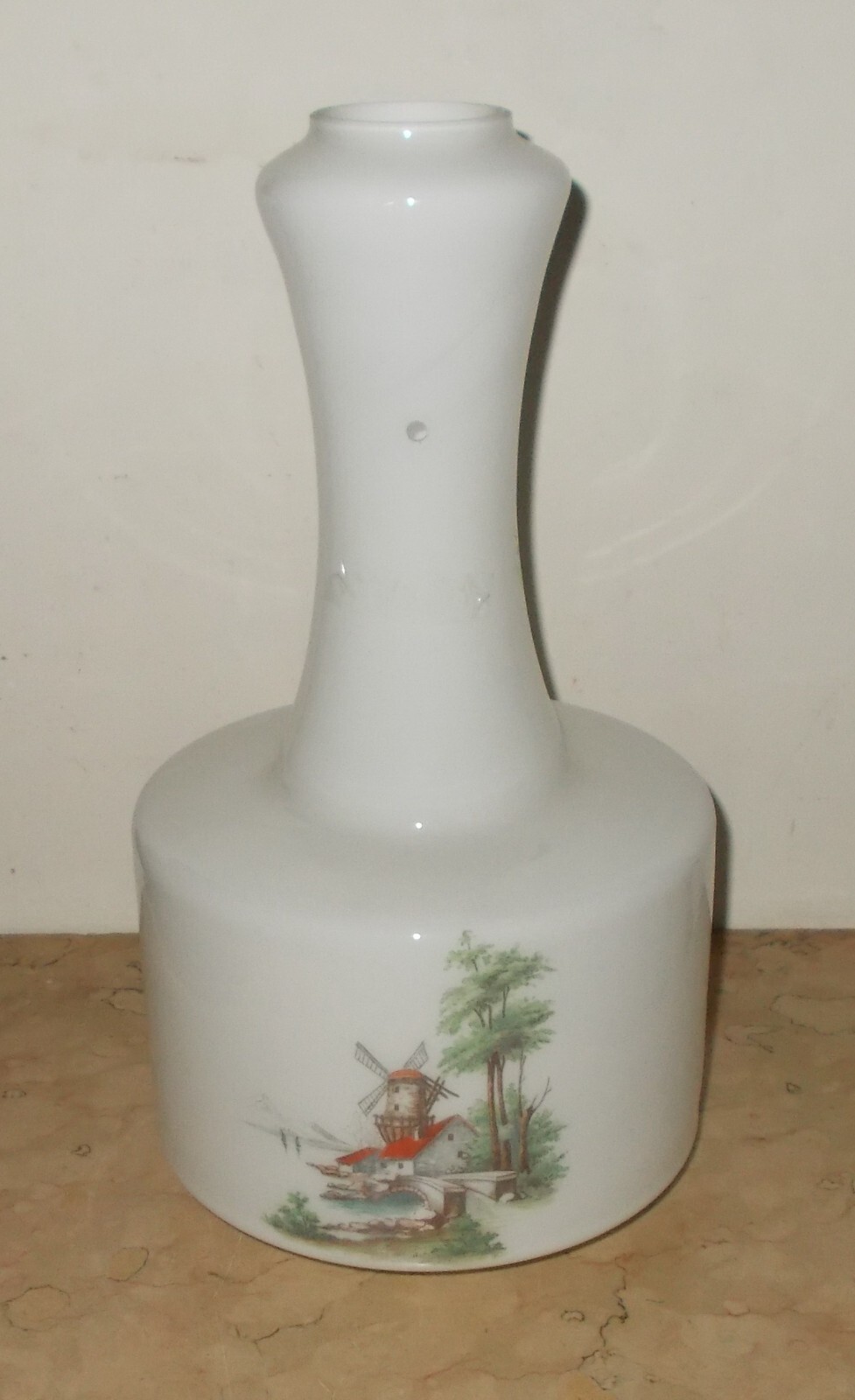 Lampada A Sospensione In Vetro Lattiginoso Con Decori Di Mulini A Vento