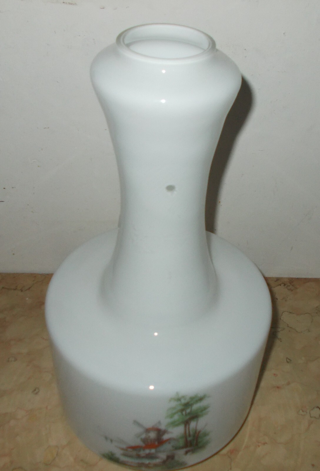 Lampada A Sospensione In Vetro Lattiginoso Con Decori Di Mulini A Vento