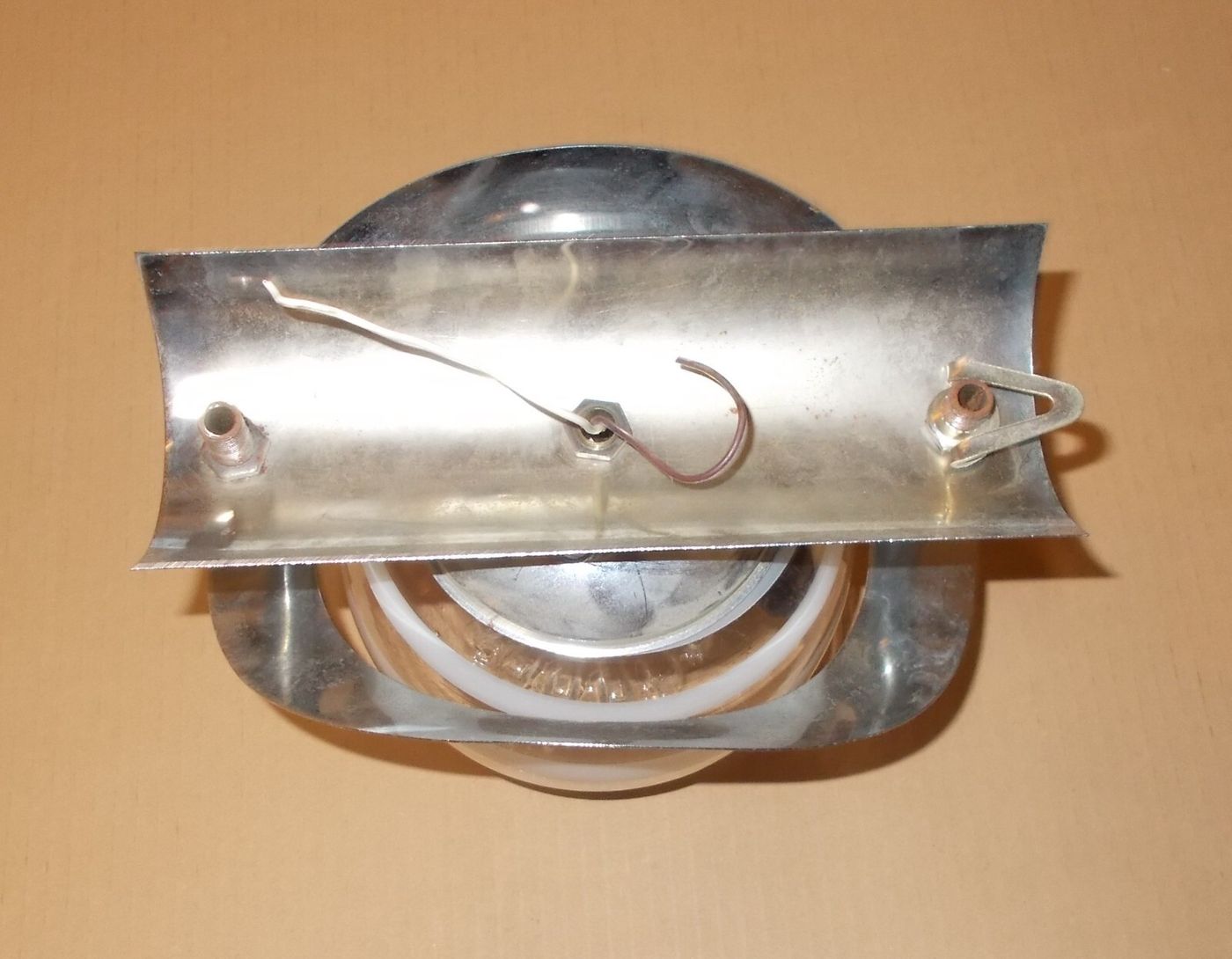Modernariato Design Lampada Da Parete Applique In Vetro Modellato d'Epoca