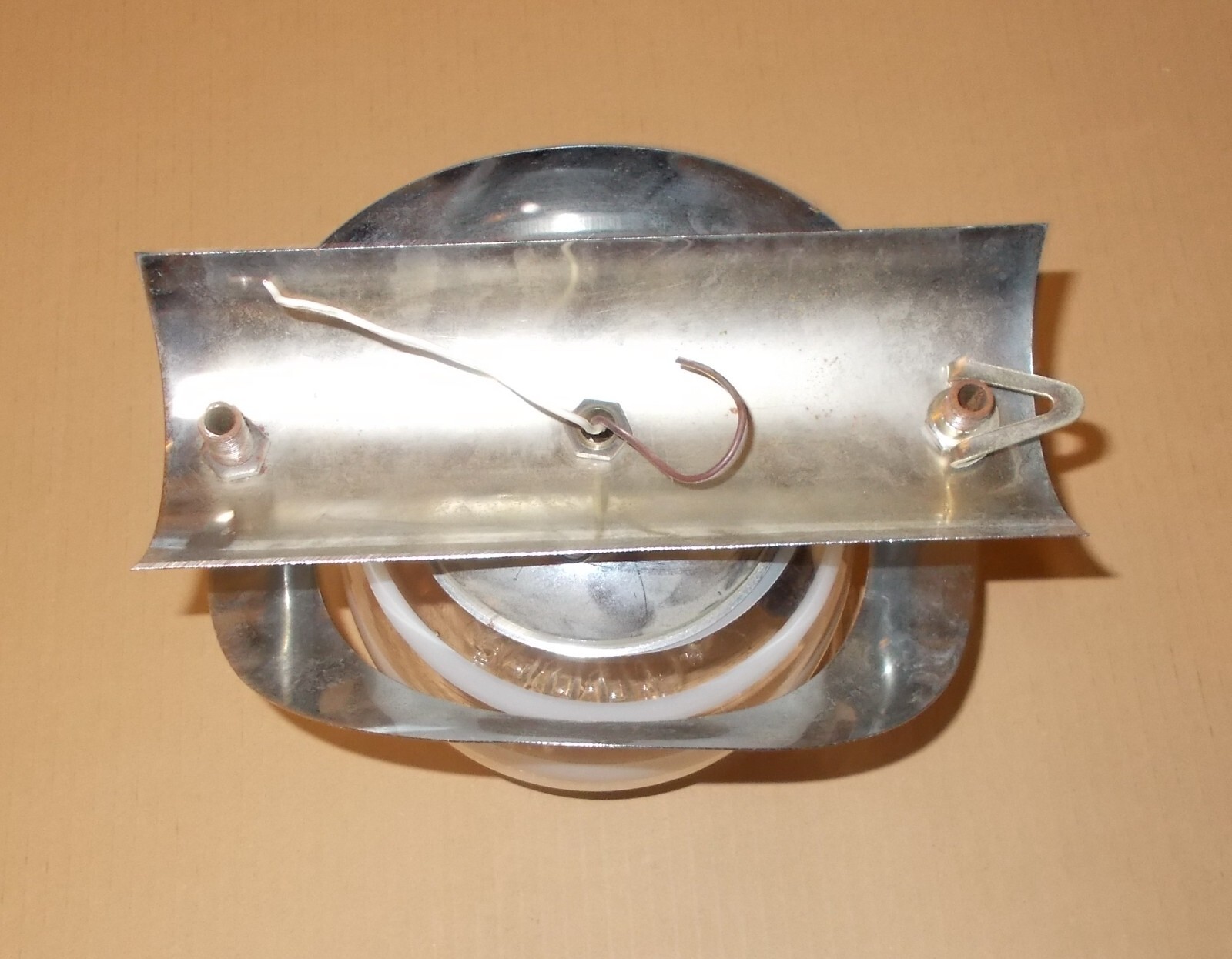 Modernariato Design Lampada Da Parete Applique In Vetro Modellato d'Epoca