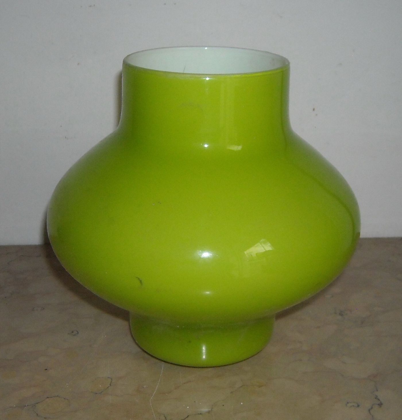 Coppa Per Lampada In Vetro Opalescente Verde