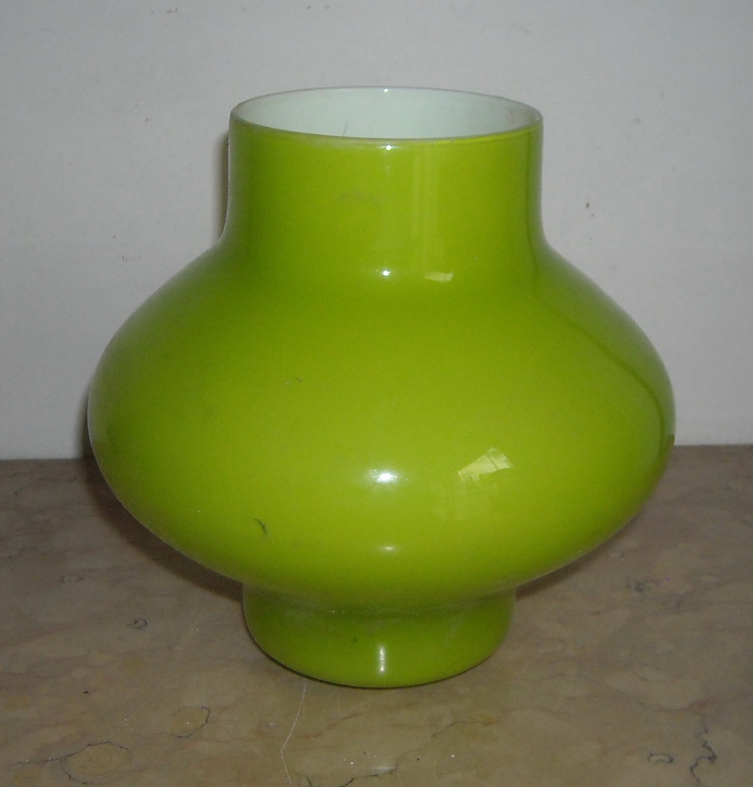 Coppa Per Lampada In Vetro Opalescente Verde