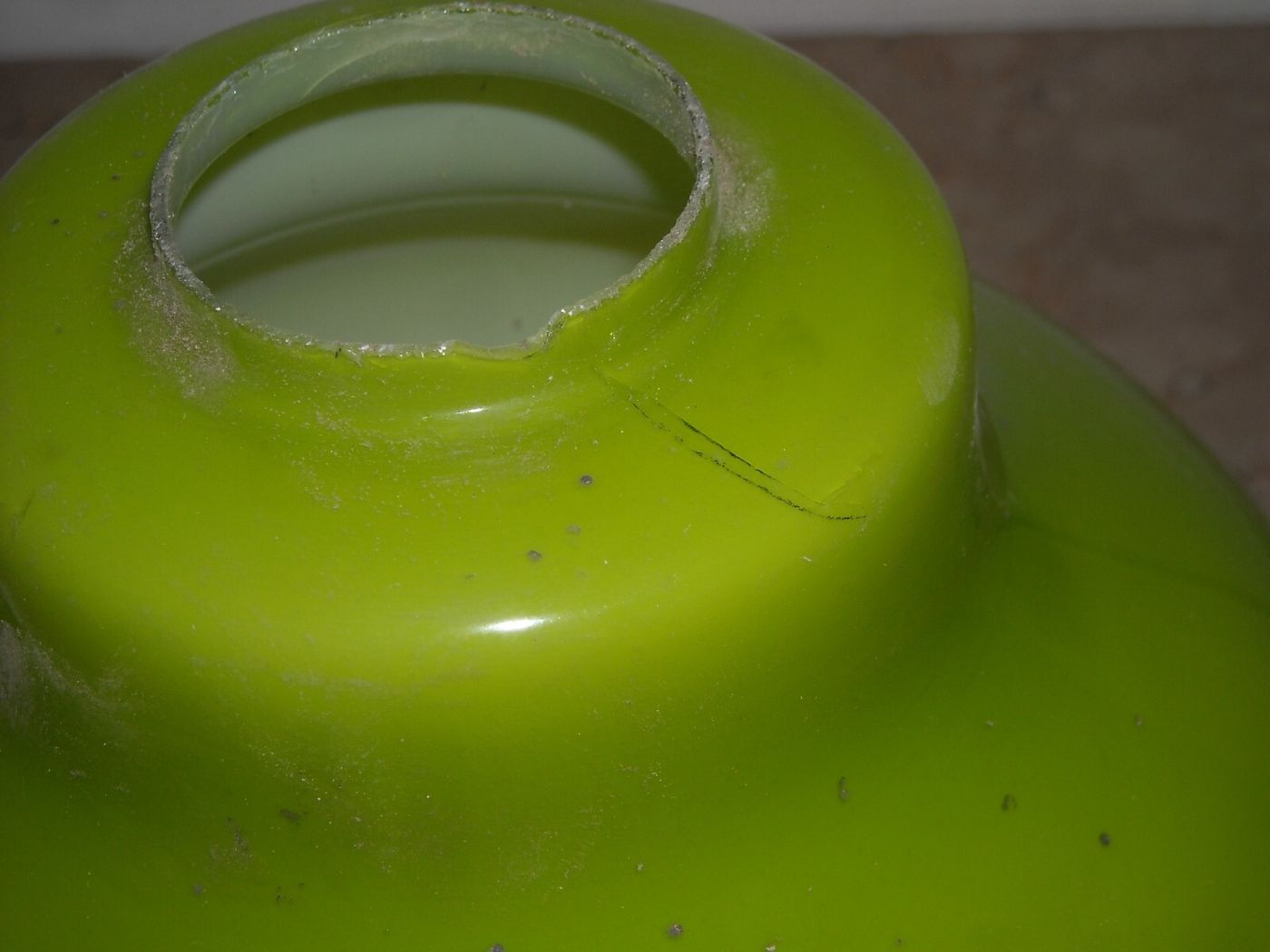 Coppa Per Lampada In Vetro Opalescente Verde