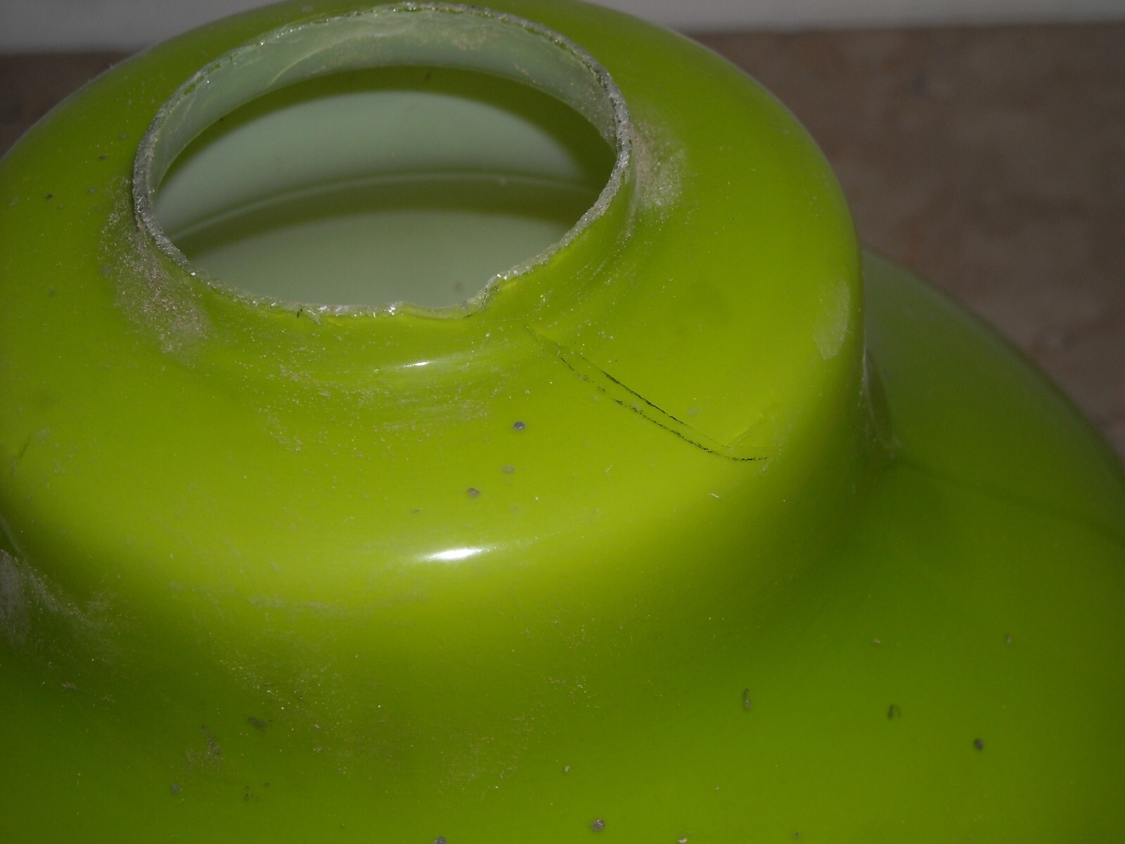 Coppa Per Lampada In Vetro Opalescente Verde