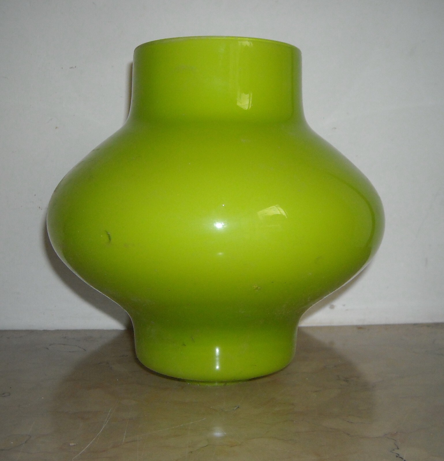 Coppa Per Lampada In Vetro Opalescente Verde